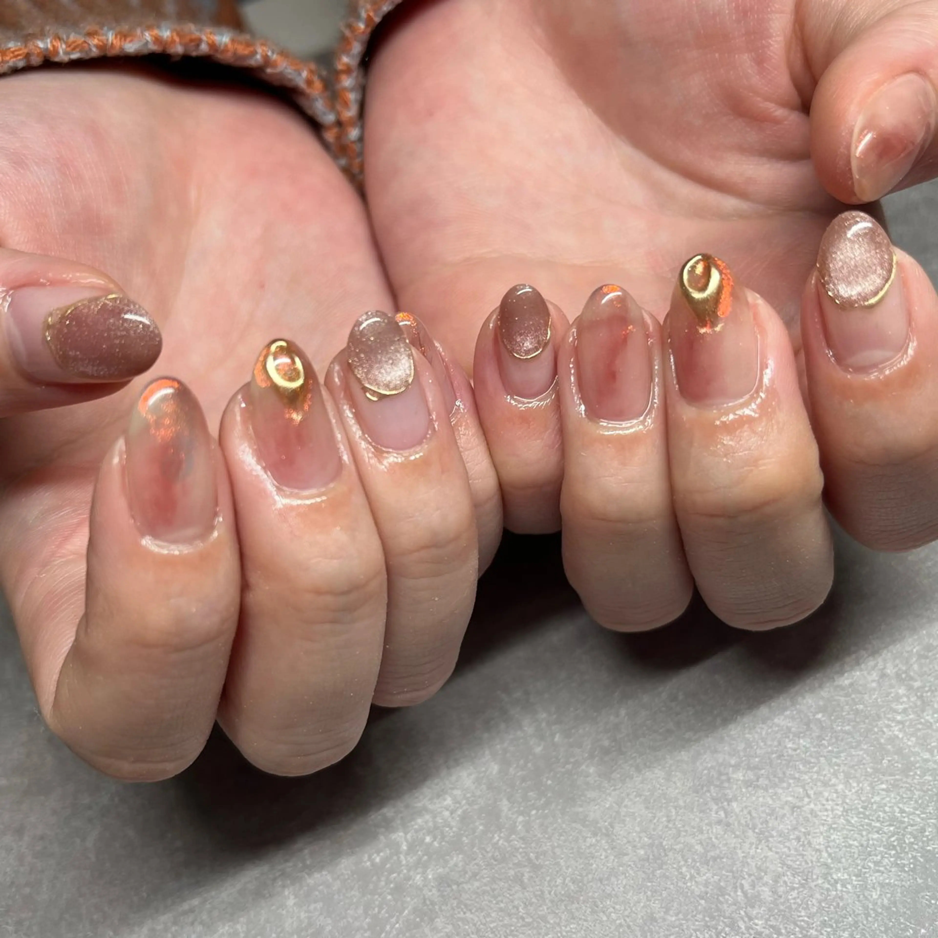 ネイル マグネットネイル ミラーネイル ニュアンスネイル Daywithout Anythingのネイルデザイン