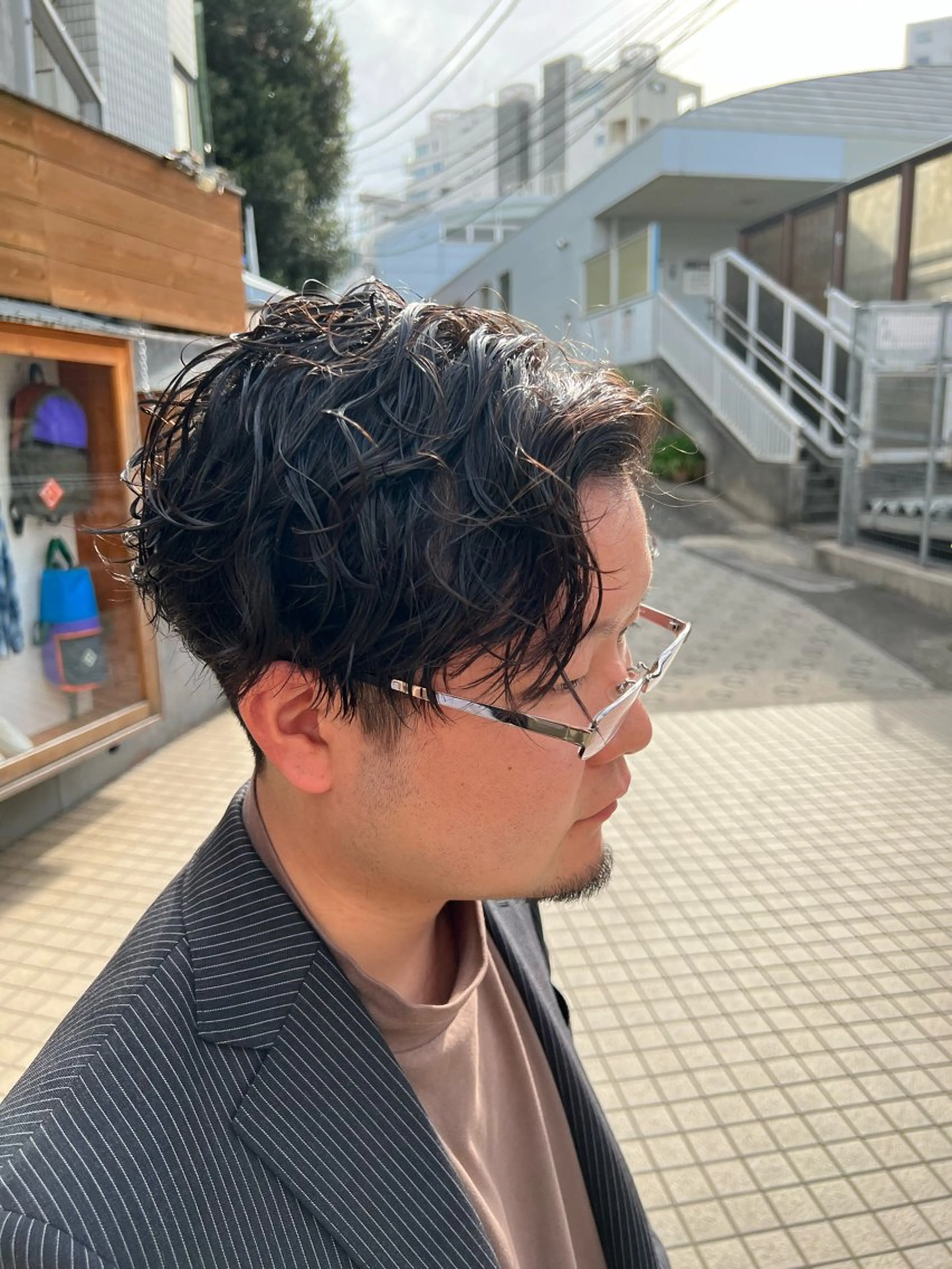 ショート パーマ メンズ パーマ 【髪質改善/縮毛矯正 /カラー】ホサカのヘアスタイル