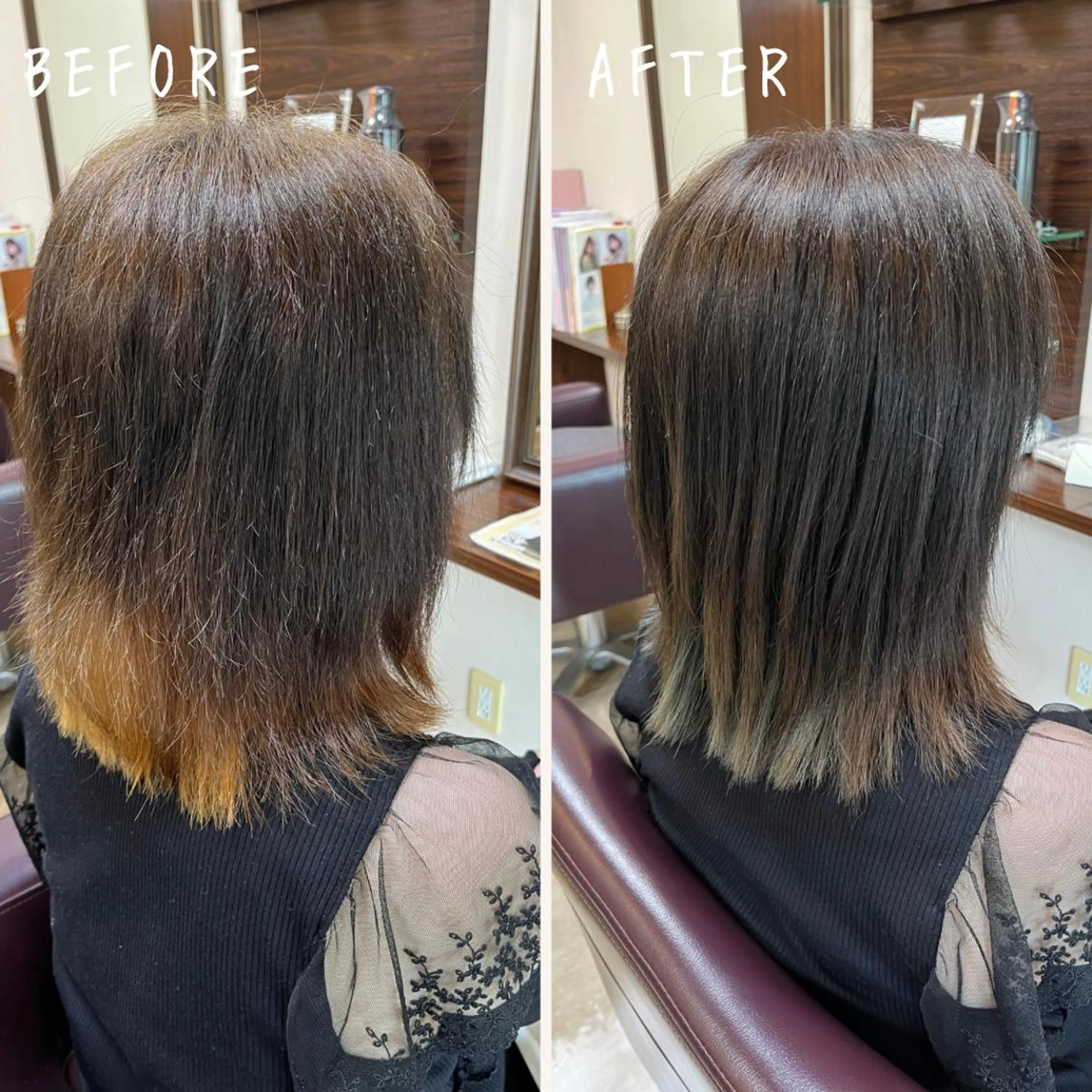 ミディアム アッシュ カット ヘアカラー トリートメント 澤崎 希望のヘアスタイル