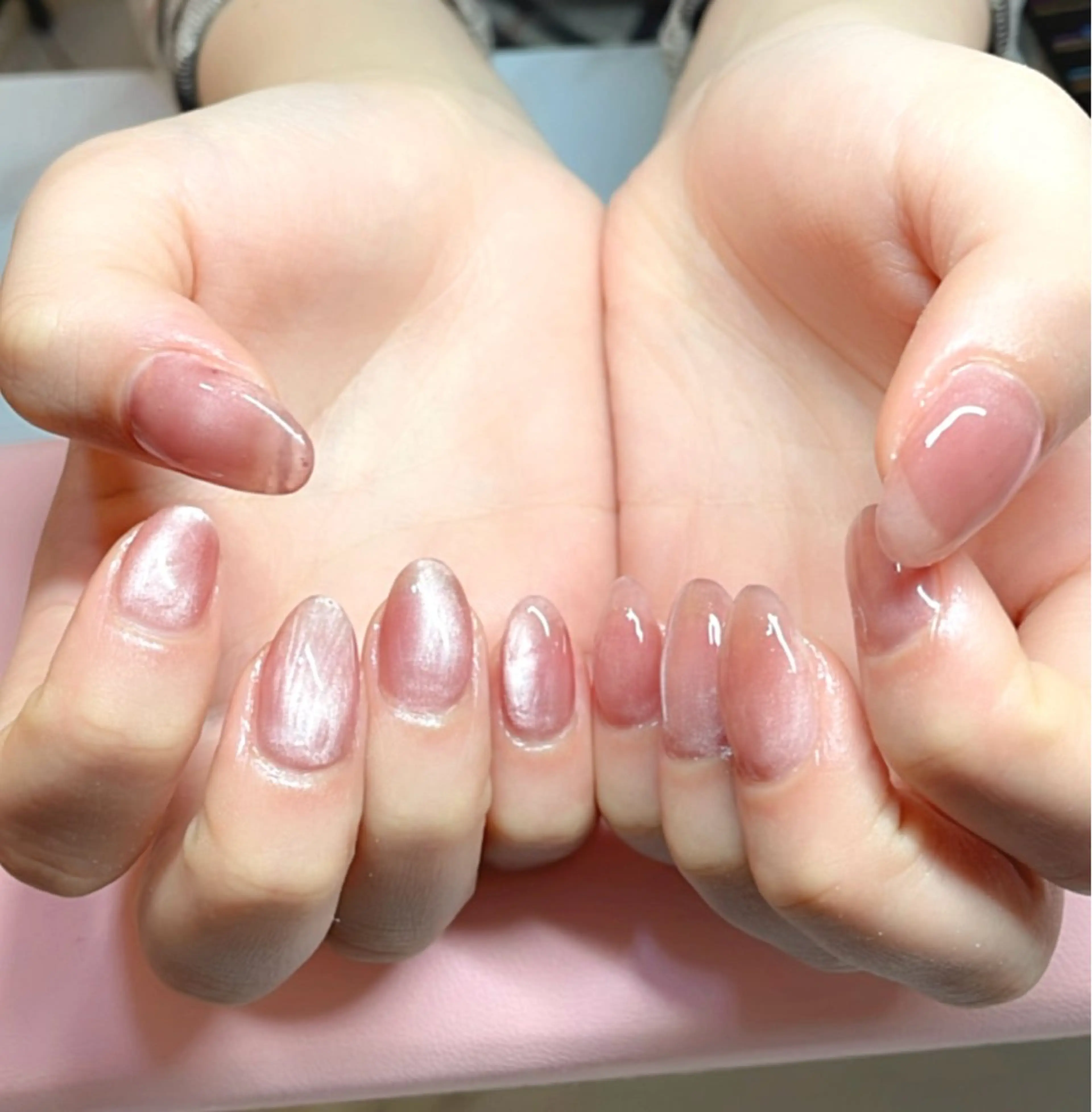 自爪ネイル💅ワンカラー+マグネットの写真