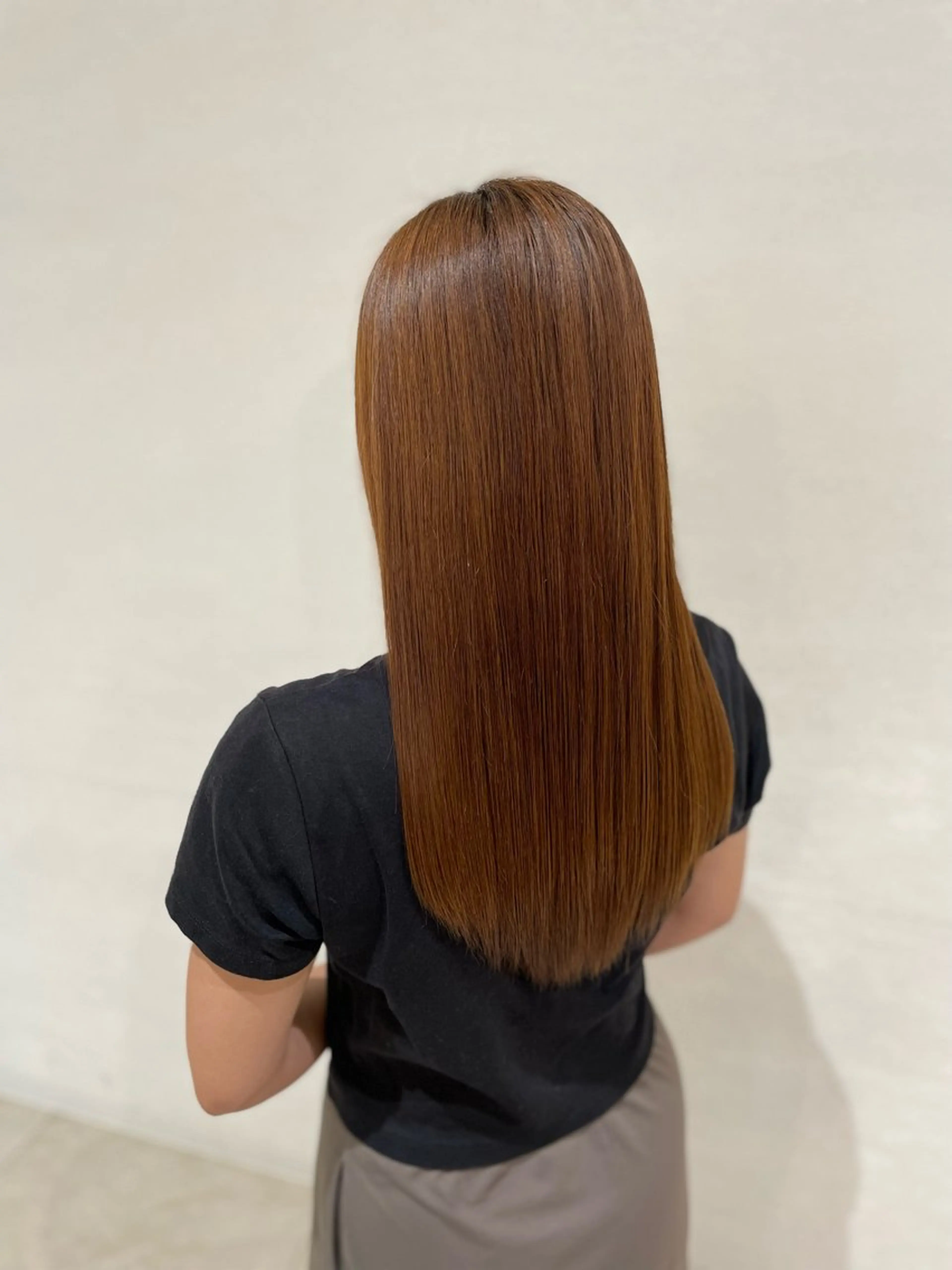 ロング 縮毛矯正 安田 美由紀のヘアスタイル