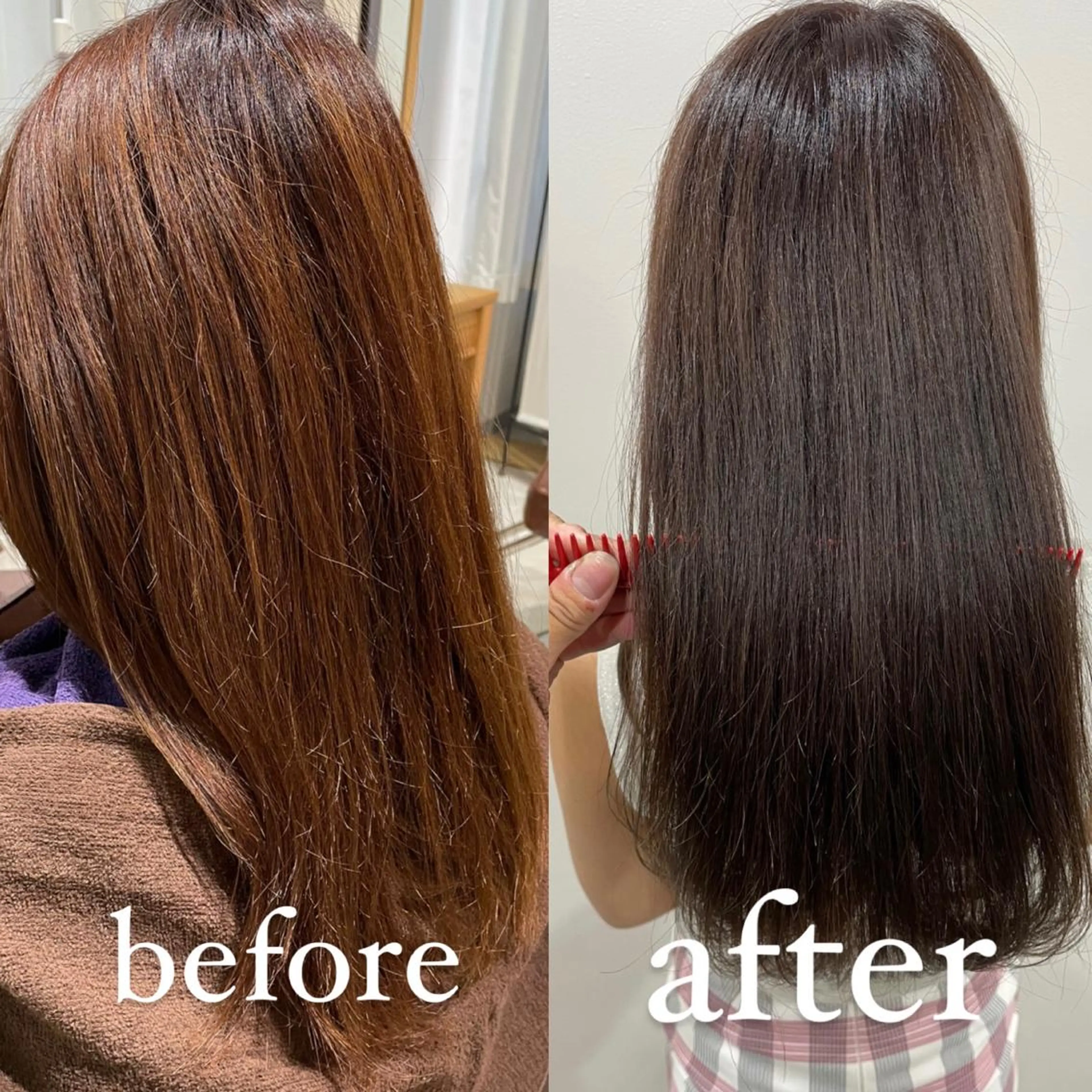 ミディアム カラー アクアカラー 髪質改善 トリートメント カット ヘアカラー トリートメント eins.hair所属・過去一の柔髪ヘア 🌿einshairのヘアスタイル