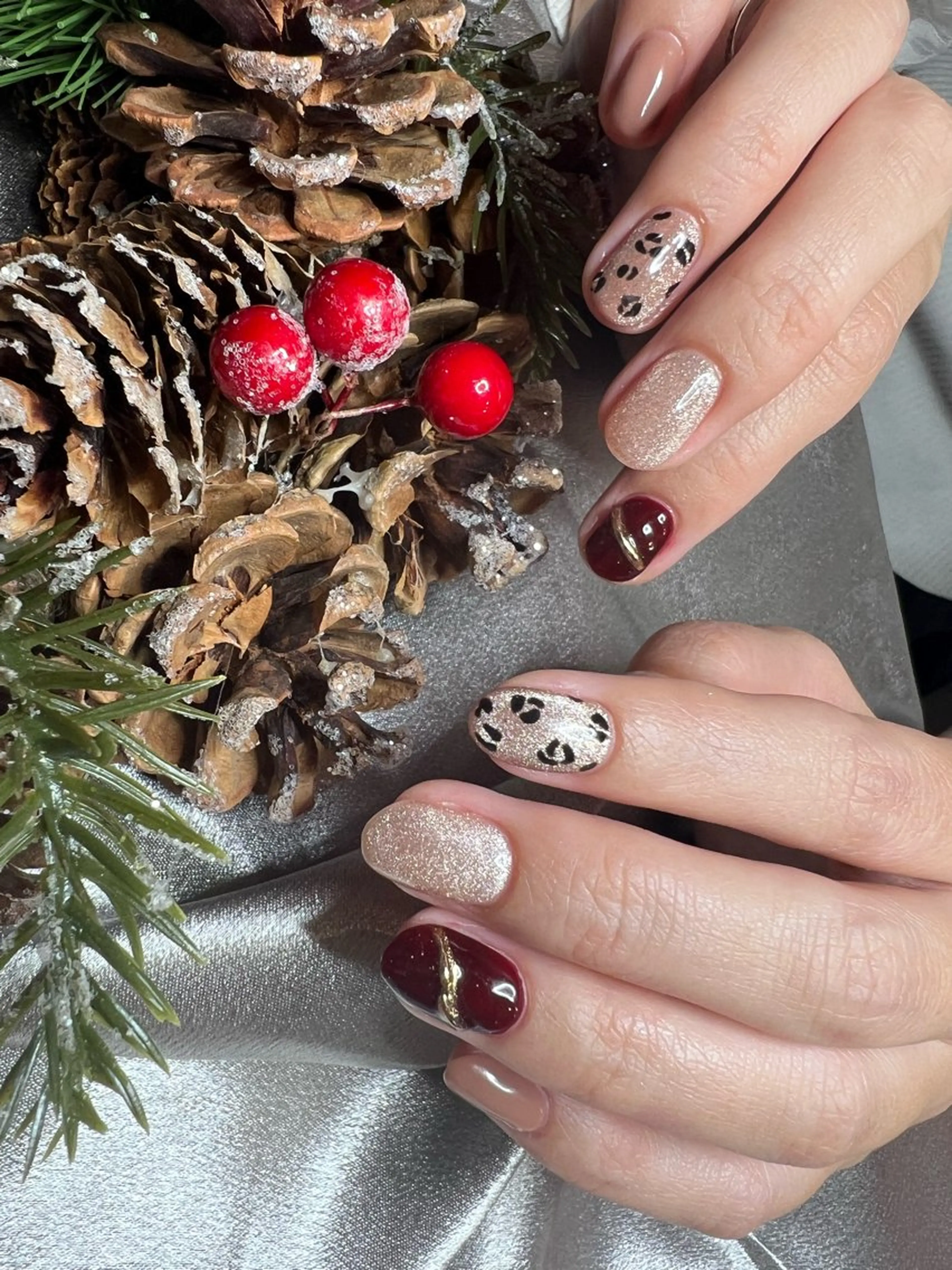 ネイル リボン、ガーリー パーツ放題専門店のネイルデザイン