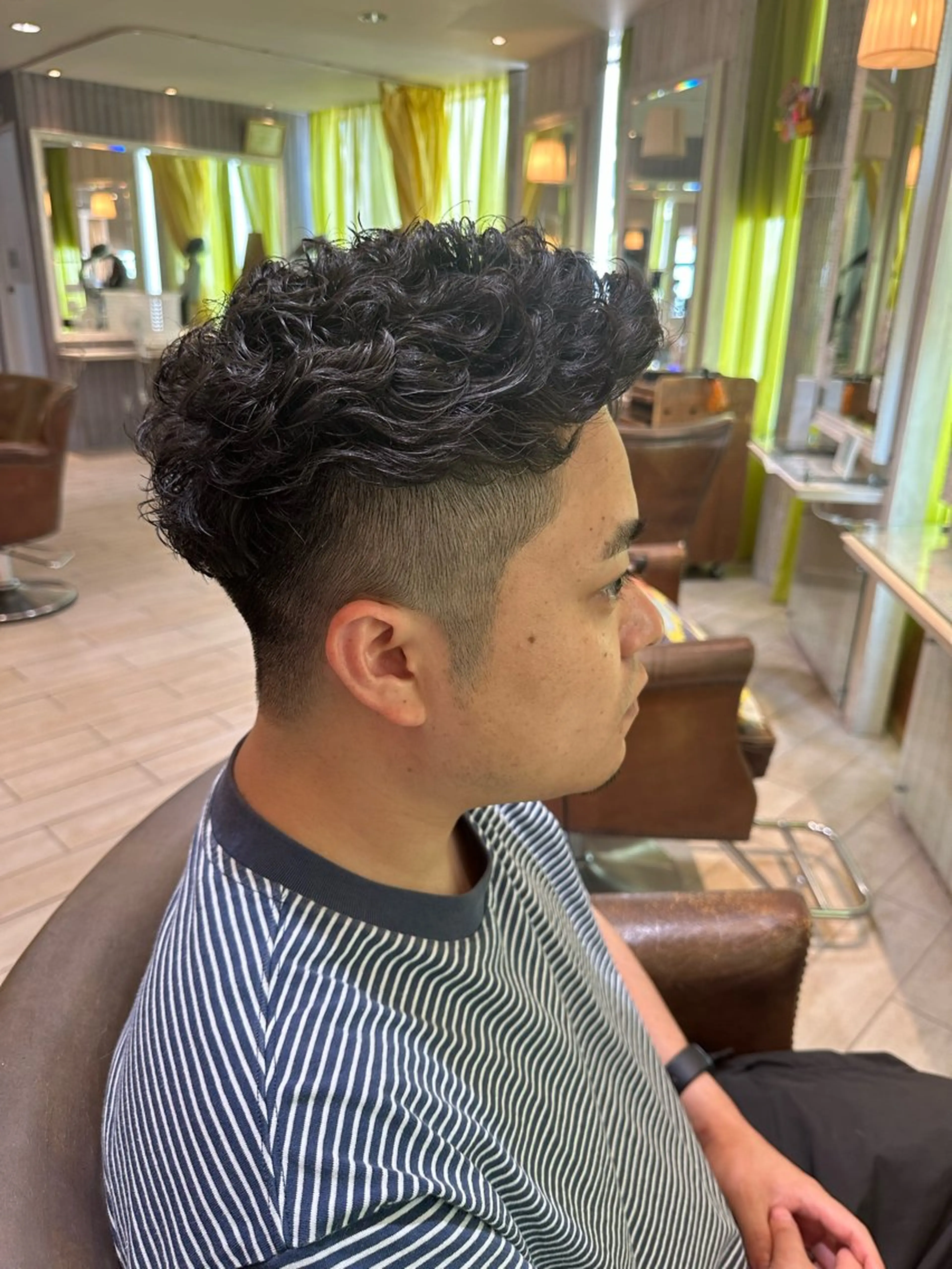 パーマ メンズ カット パーマ 増渕 駿介のヘアスタイル