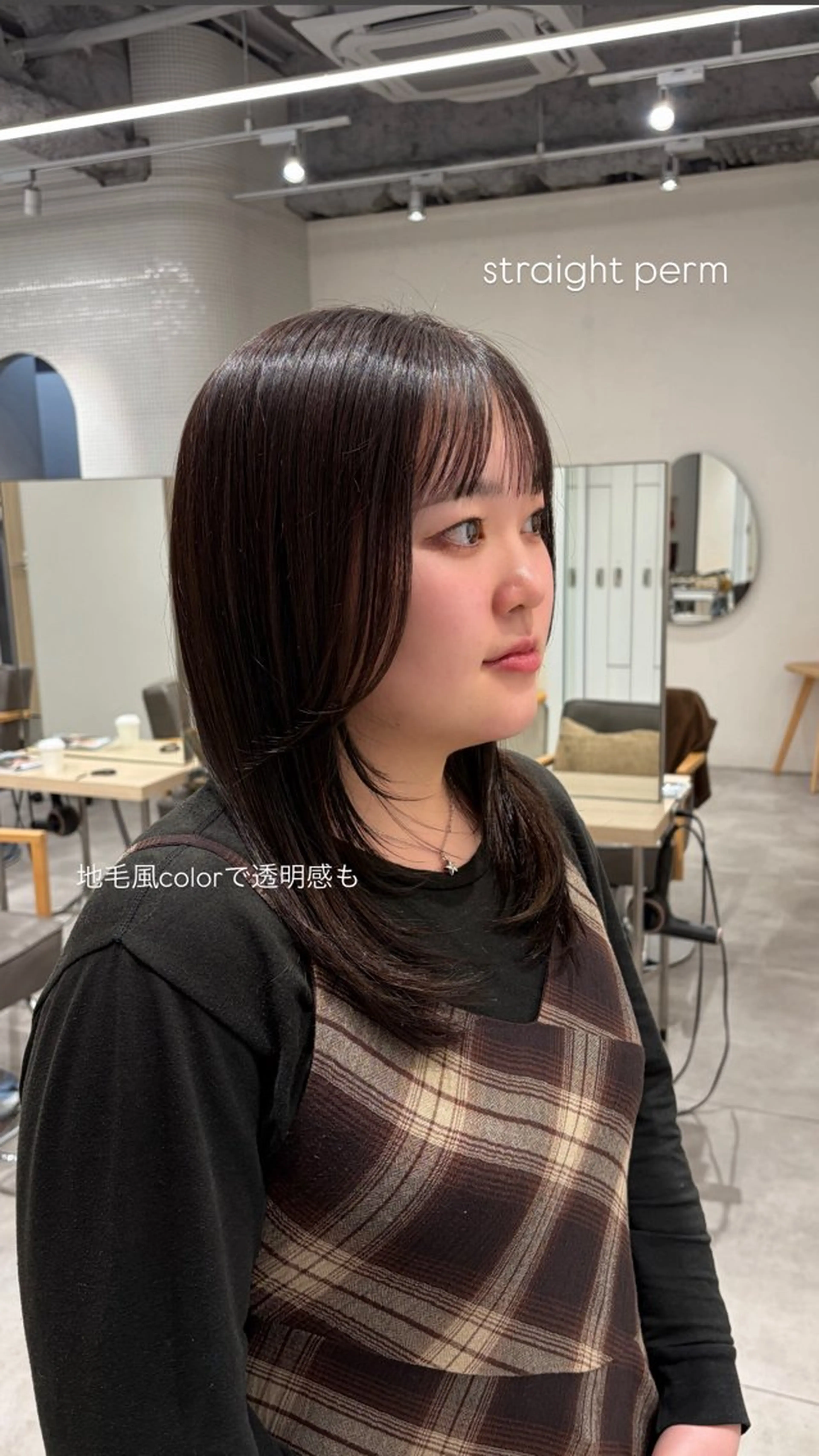 ミディアム パーマ Un ami shibuya所属・平居 舞白のヘアスタイル