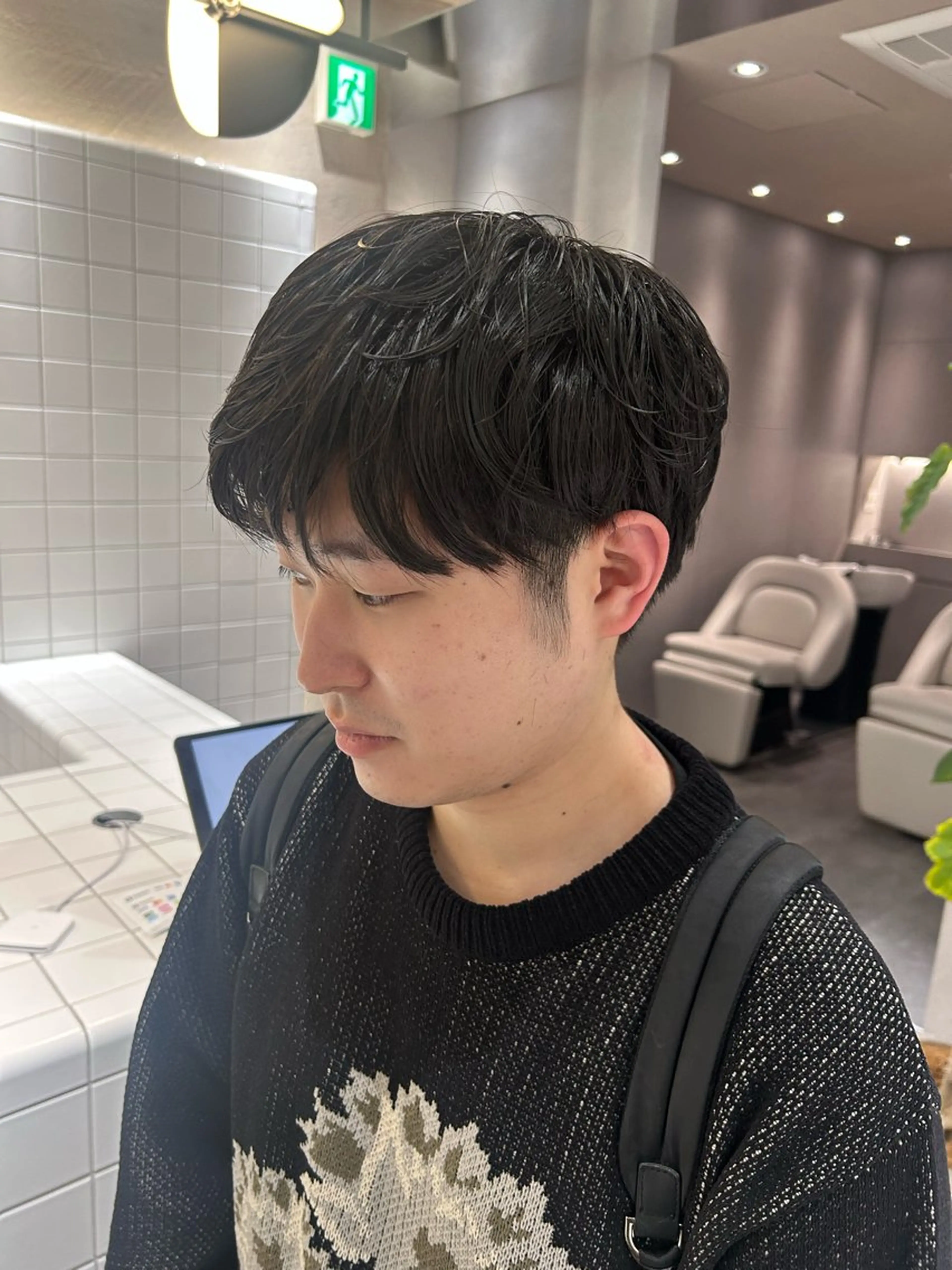 ショート パーマ カット パーマ SALOWIN 新宿三丁目me+所属・レイヤー/ボブ/ パーマ/HARUKAのヘアスタイル