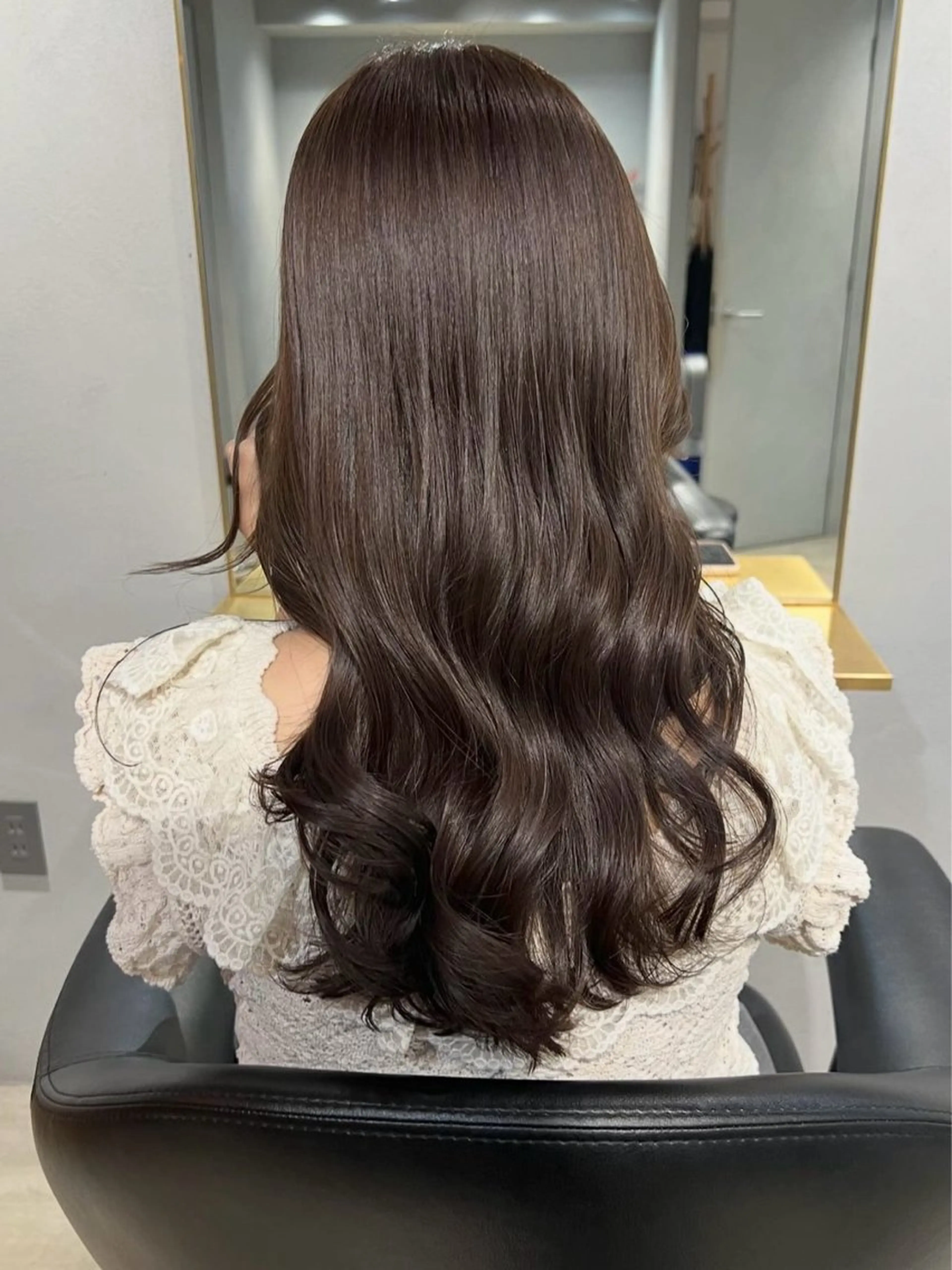 ロング カラー カット ヘアカラー トリートメント akane/ベージュ /オリーブ/ブラウンのヘアスタイル