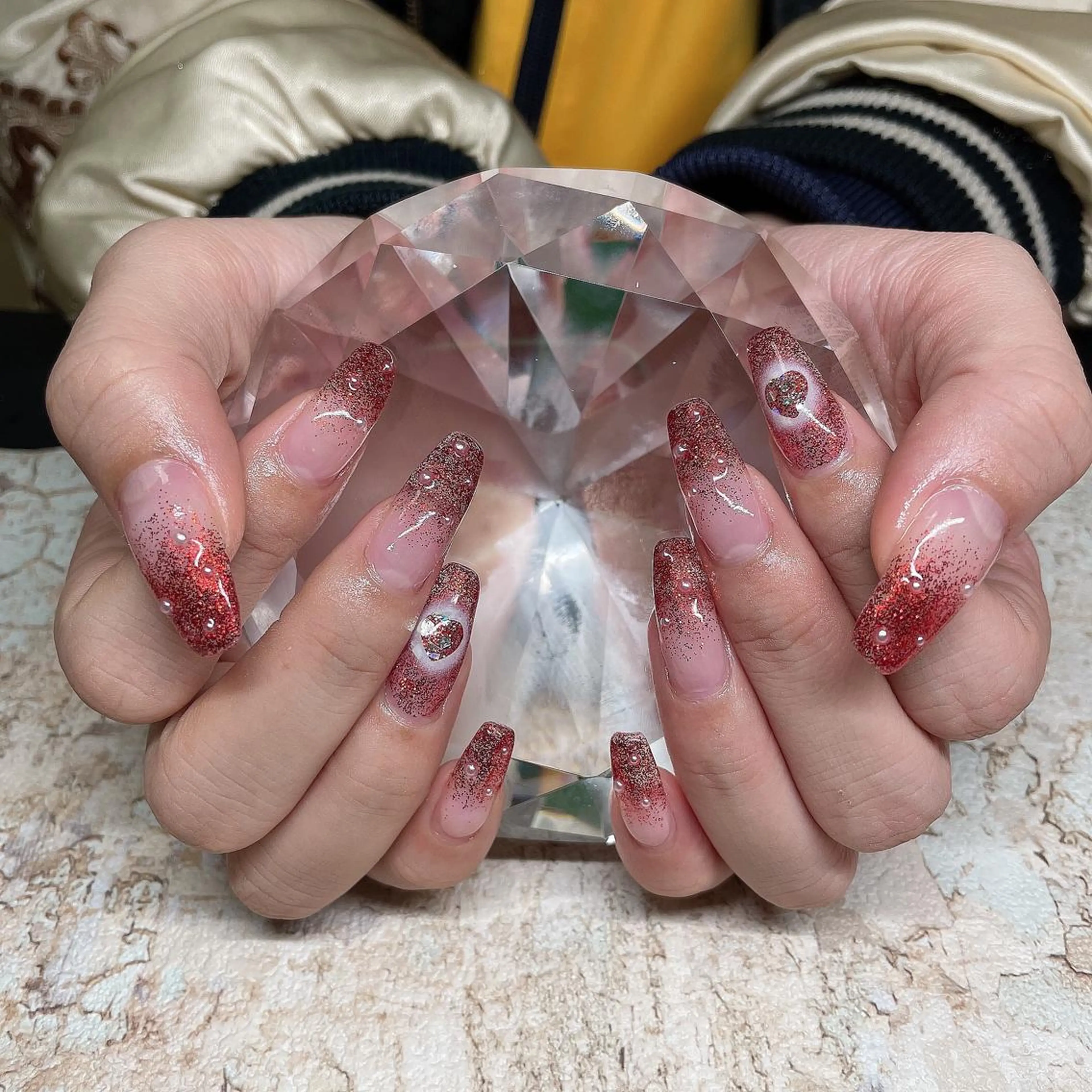 ネイル アートネイル フレンチネイル ジェルネイル グラデーション 韓国ネイル Nail room Bimano所属・Bimano seica♡+°のネイルデザイン