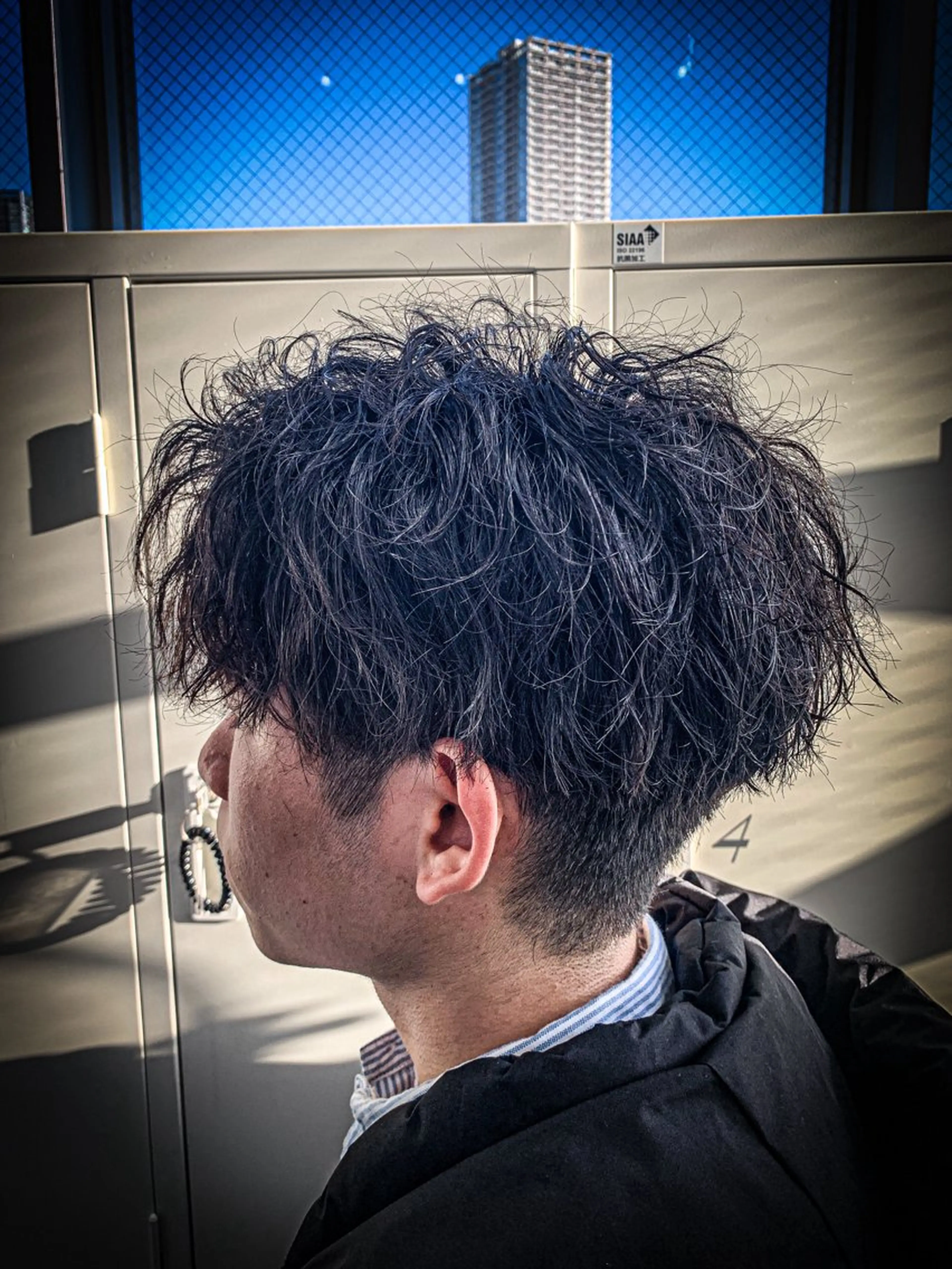 ショート パーマ メンズ 🍎ハッシュカット× 髪質改善🍎カイトのヘアスタイル