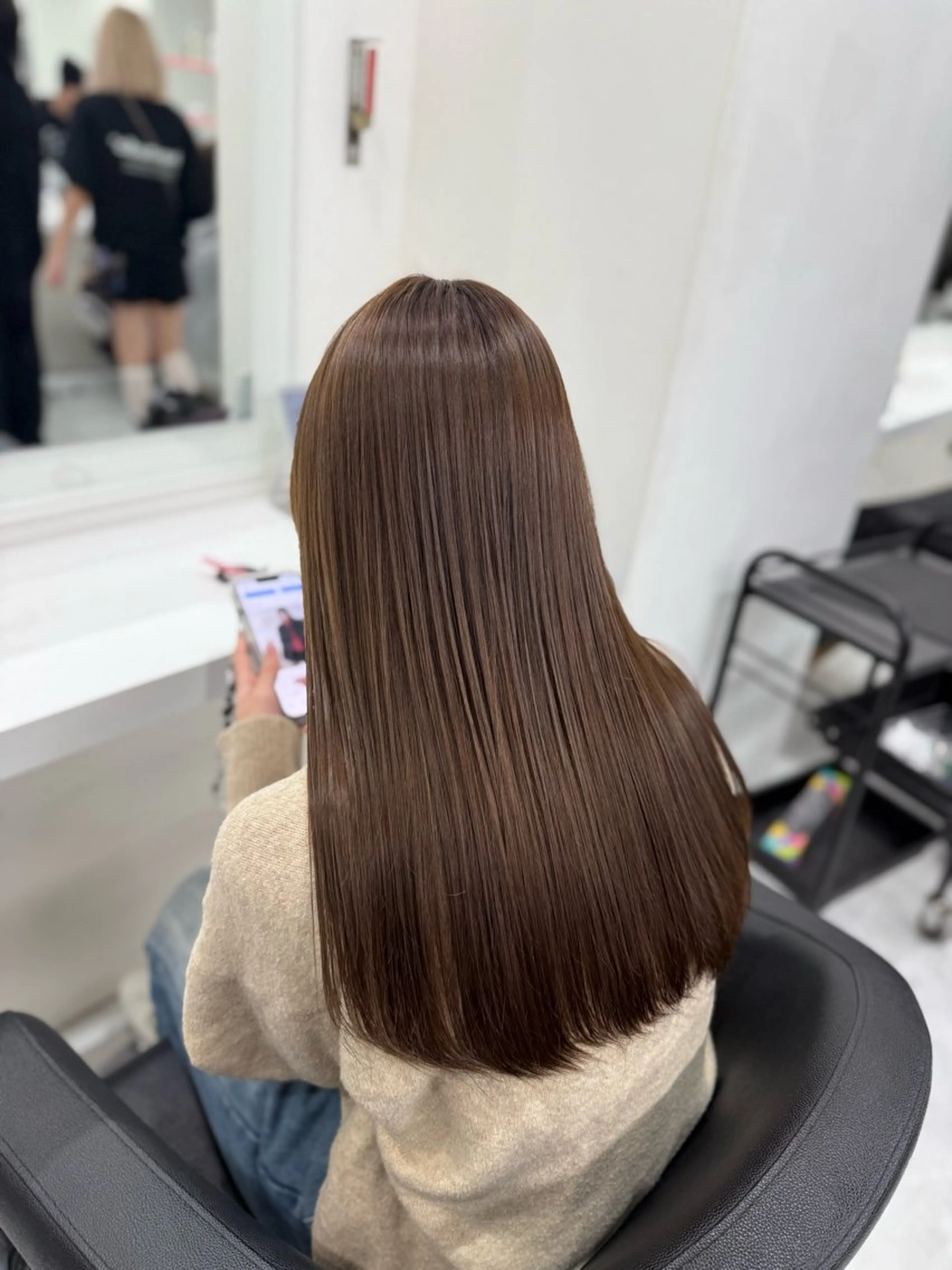 ロング カラー ブリーチなし🌼トレ ンド🌼似合わせのヘアスタイル