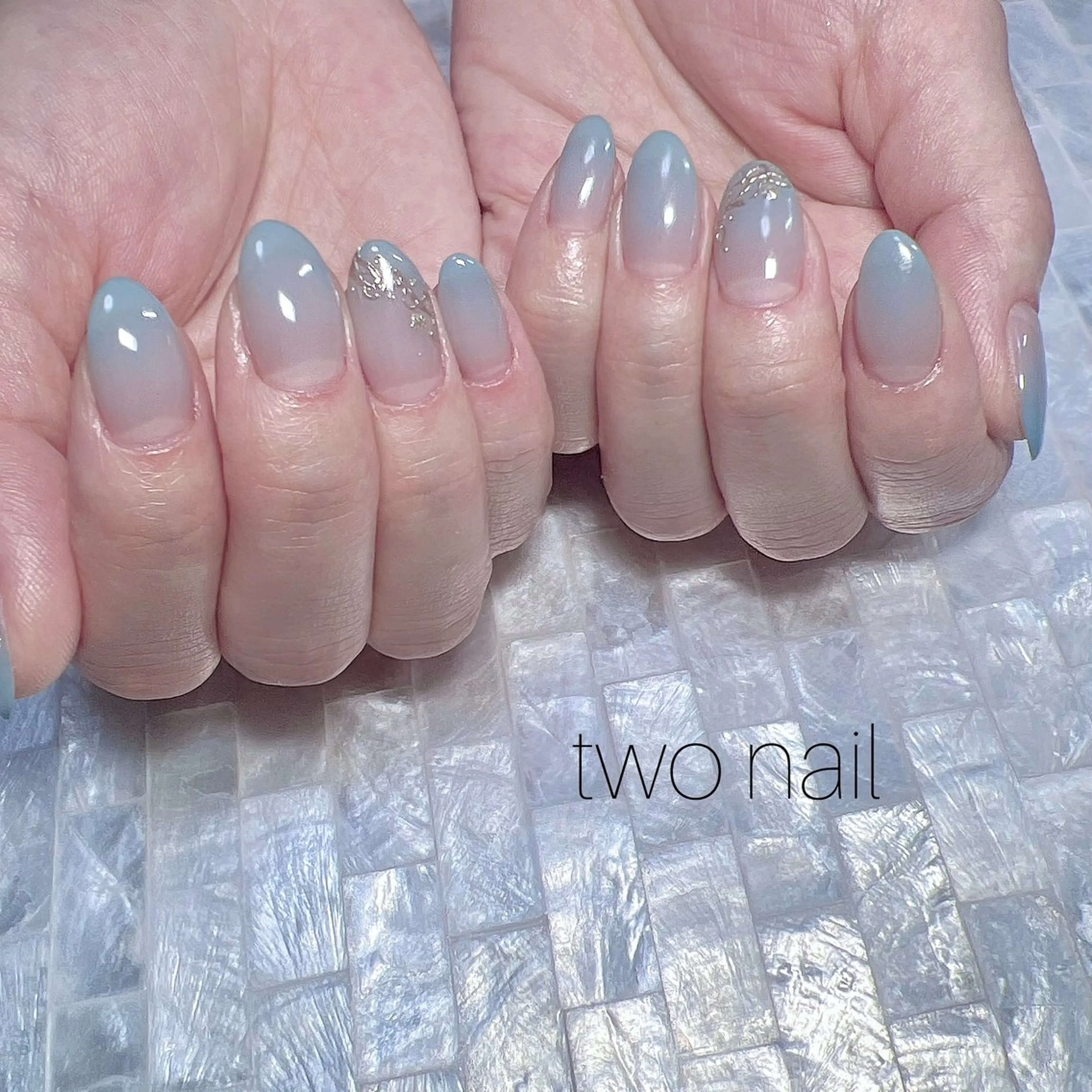 ネイル アートネイル ネイルチップ ホワイト ハンドネイル two nailのネイルデザイン