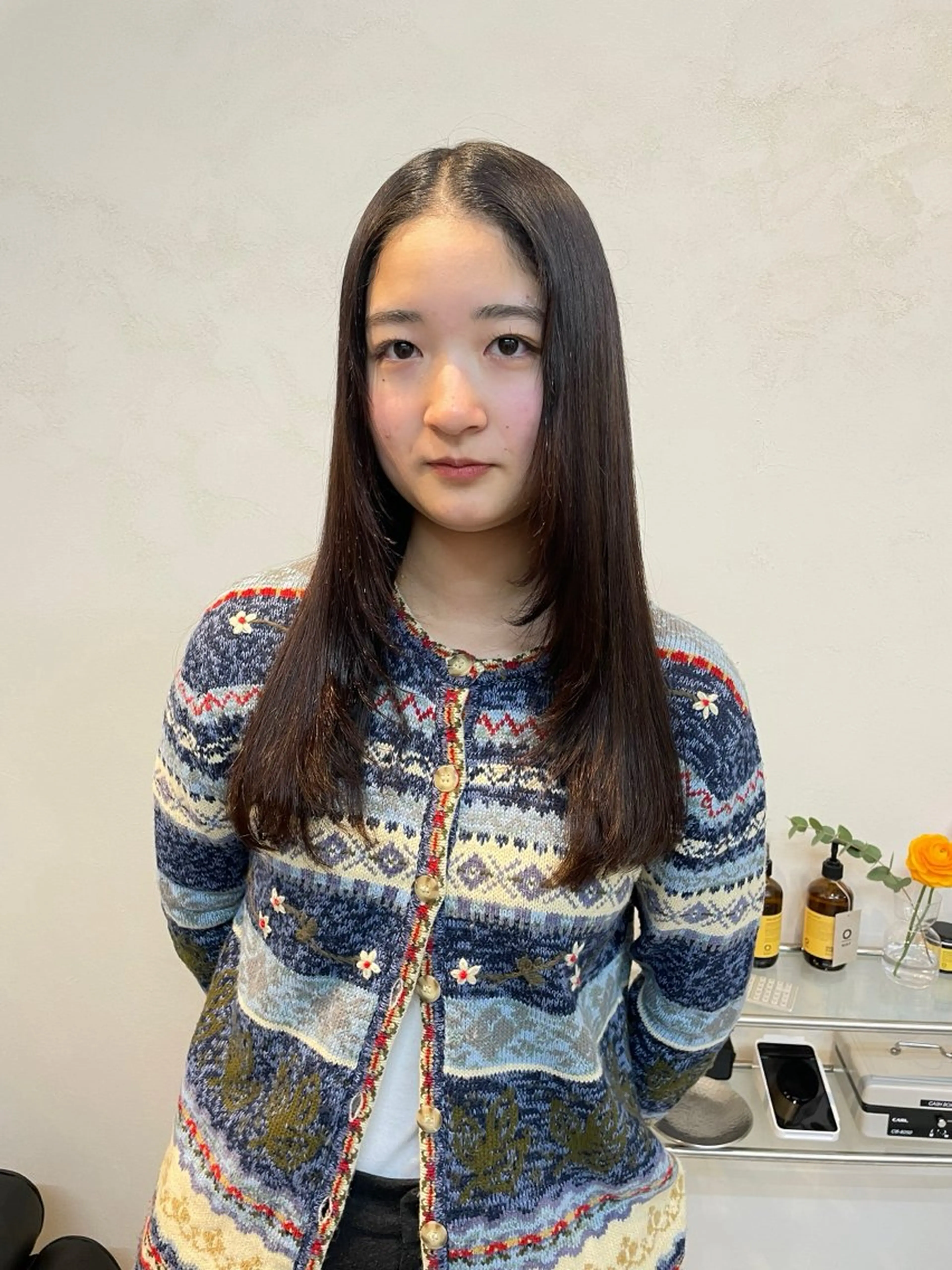 セミロング カラー カット ヘアカラー iet.所属・ウルフ/ボブ/耳ツボ ジュエリー◎ricoのヘアスタイル