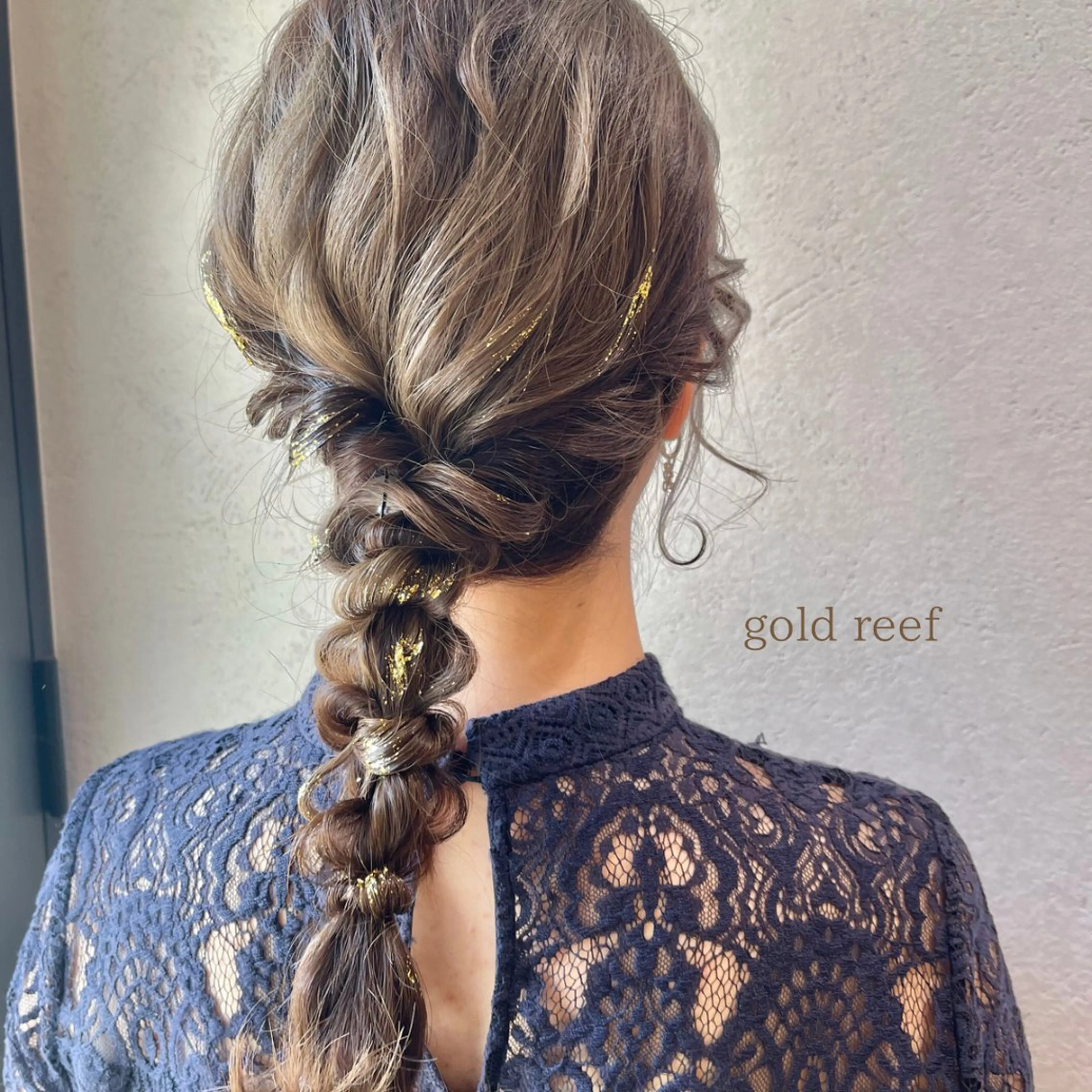 セミロング ヘアアレンジ 結婚式・ブライダル デート 卒業式のヘアスタイル ヘアセット charm《銀座》 ヘアセット/縮毛矯正のヘアスタイル