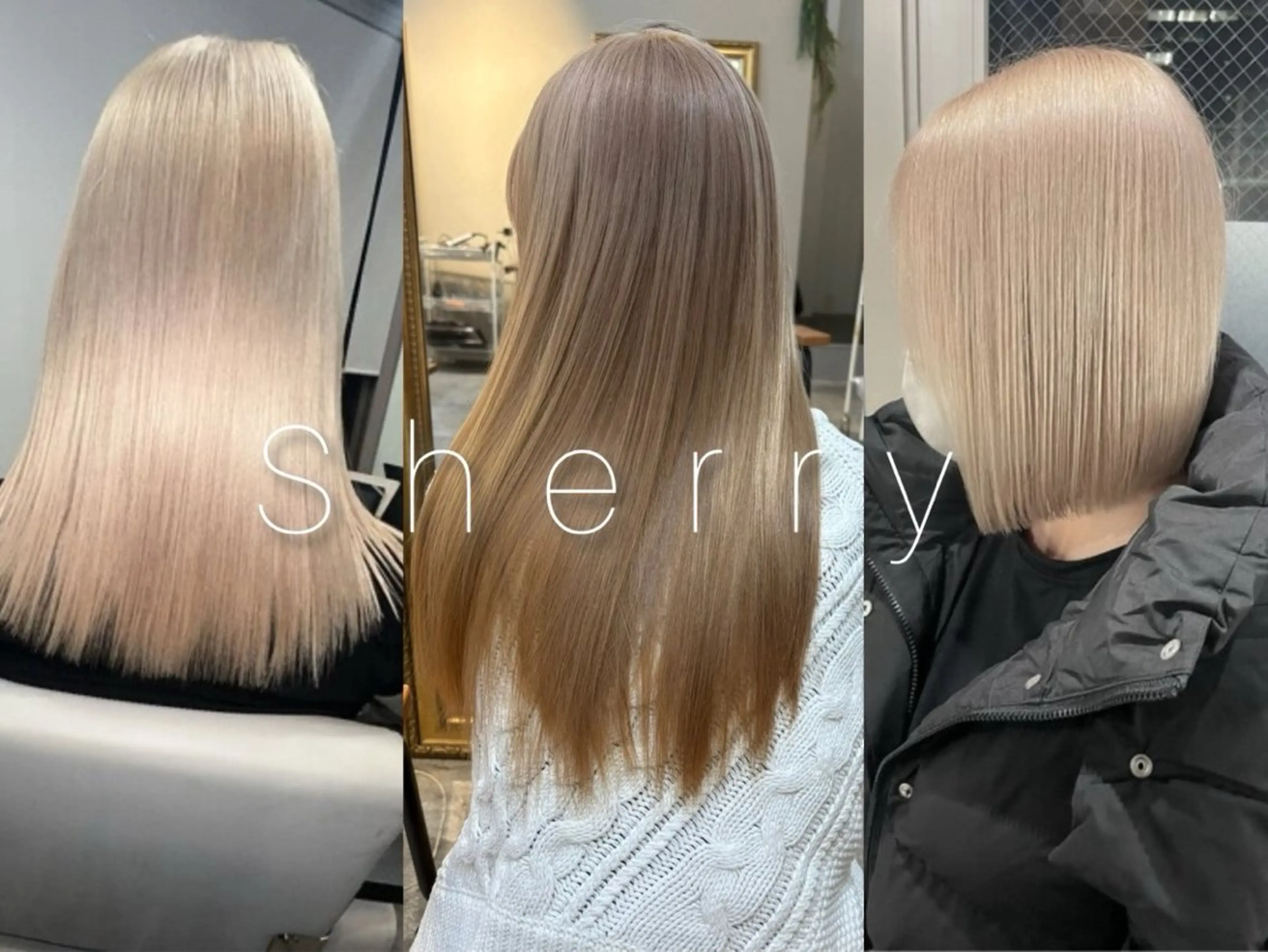 ミディアム ✨艶感/透け感✨Sherry所属・艶髪/ハイトーン Sherryのヘアスタイル