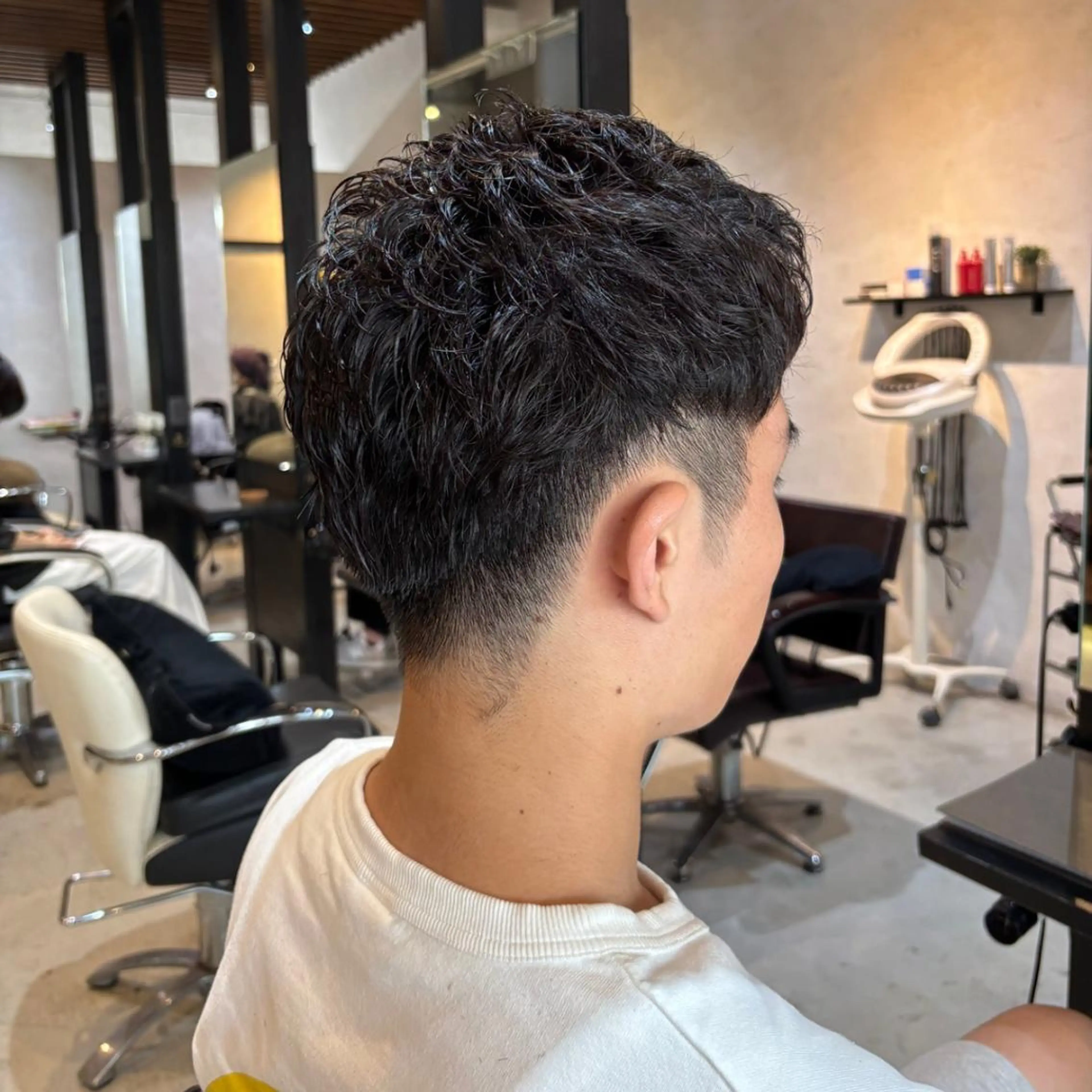 ショート カット パーマ ONE.STOP. LABO/メンズのヘアスタイル