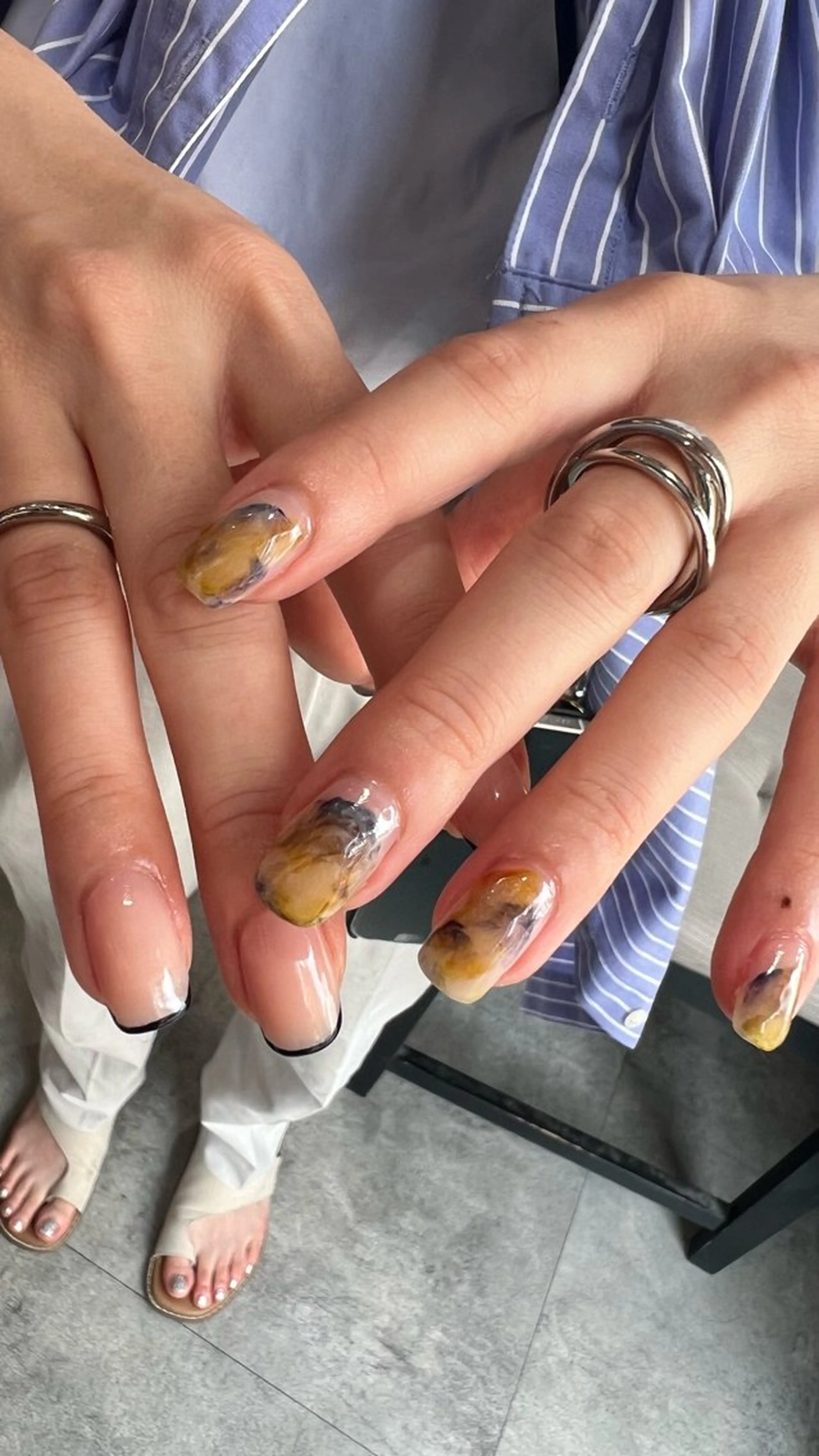 ネイル フレンチネイル ニュアンスネイル ハンドネイル sode shioriのネイルデザイン