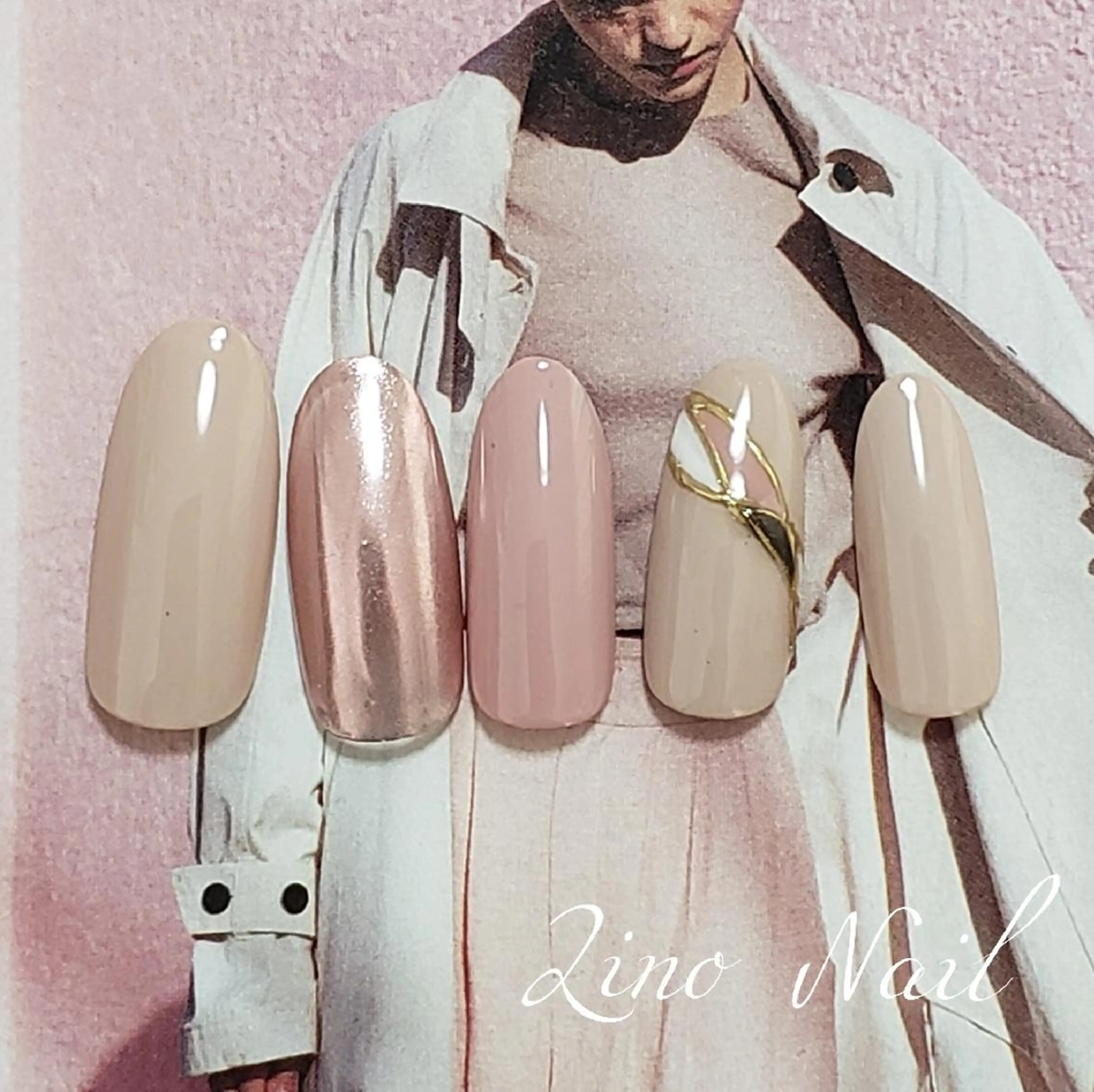 ネイル カジュアル ジェルネイル ミラーネイル ニュアンスネイル オフィスネイル ハンドネイル Lino Nailのネイルデザイン