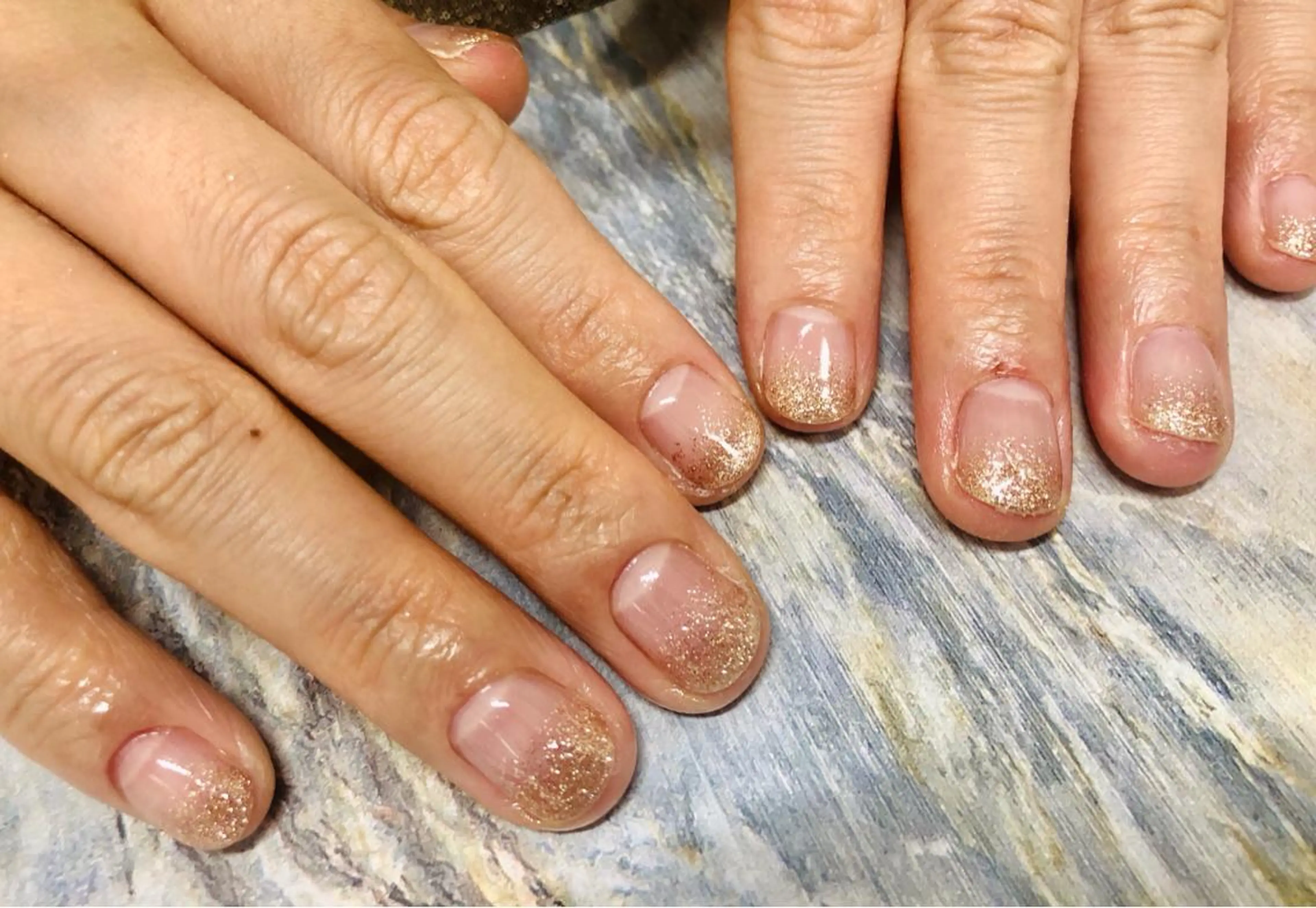 ネイル ラメ(グリッター) ラメグラデーション Mogu nail 二子玉川のネイルデザイン