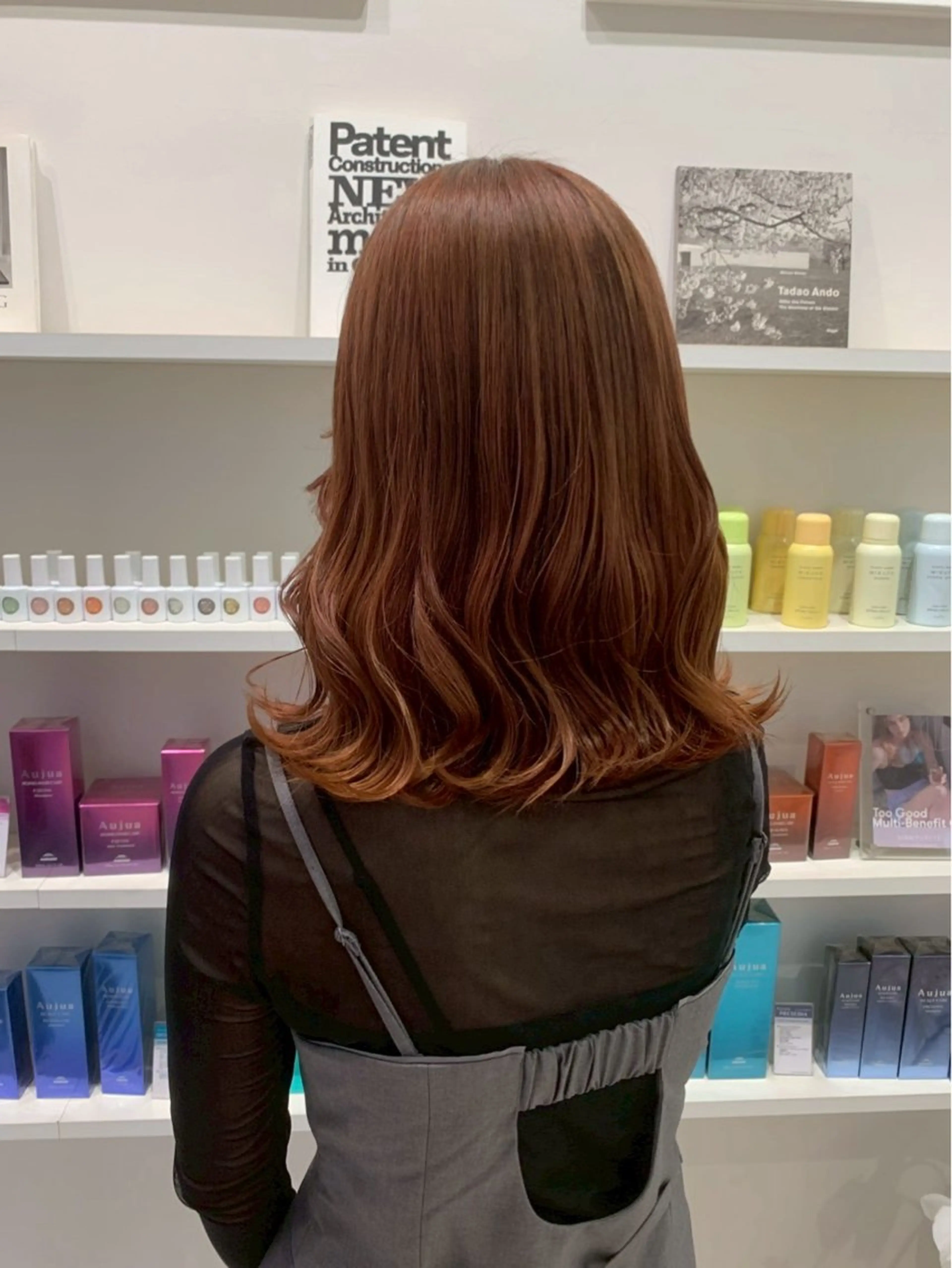 セミロング カラー ParveMix 楠本結菜のヘアスタイル