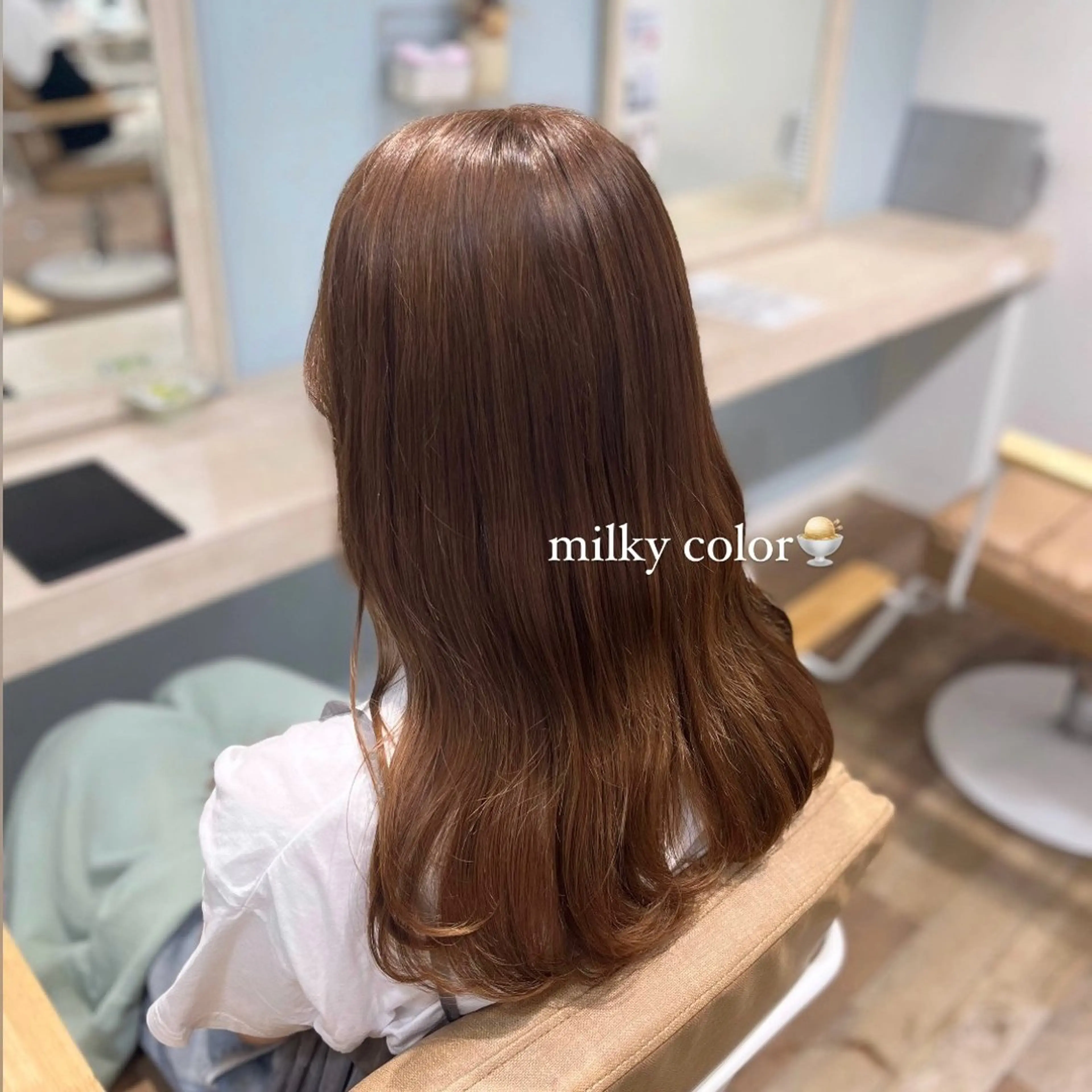 ロング カット ヘアカラー トリートメント 顔周りカット/ 似合わせ/momo/のヘアスタイル