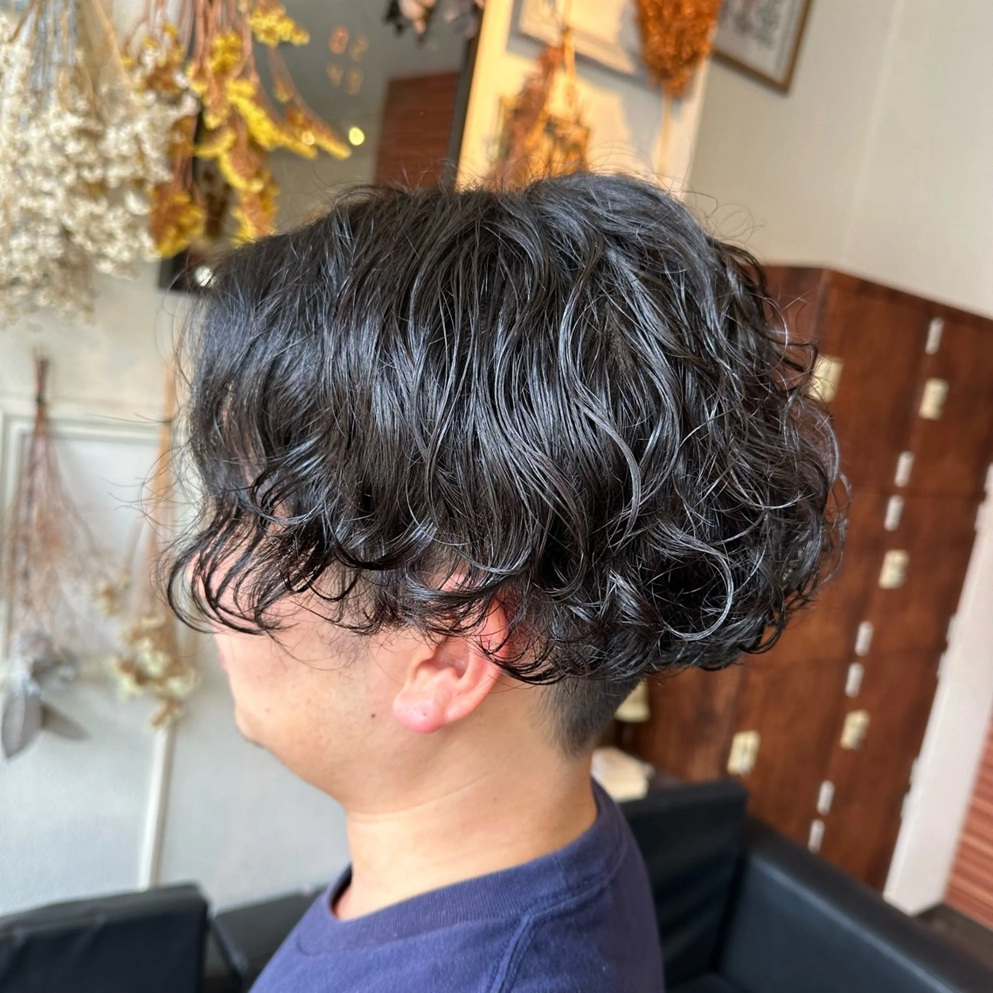 ショート パーマ メンズ インナーカラー指名 No.1菊池柊真のヘアスタイル