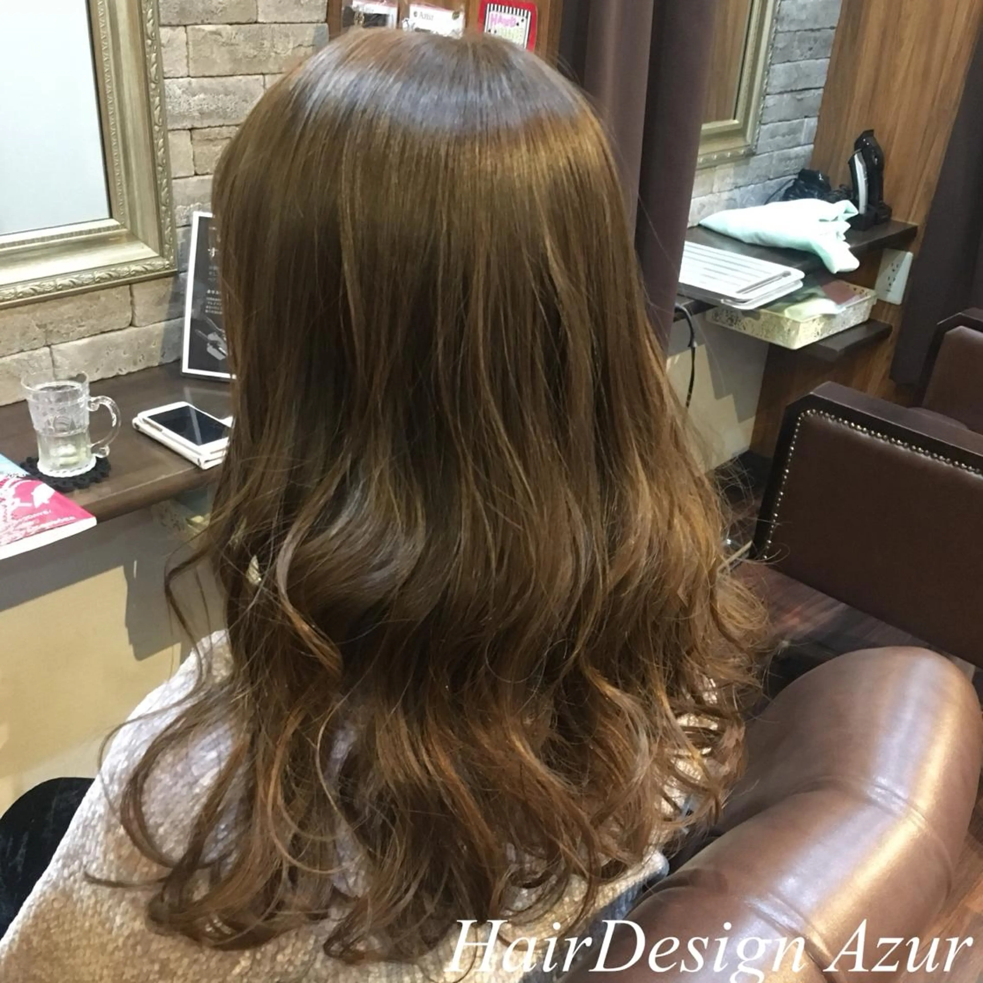 セミロング カラー HairDesign Azurのヘアスタイル