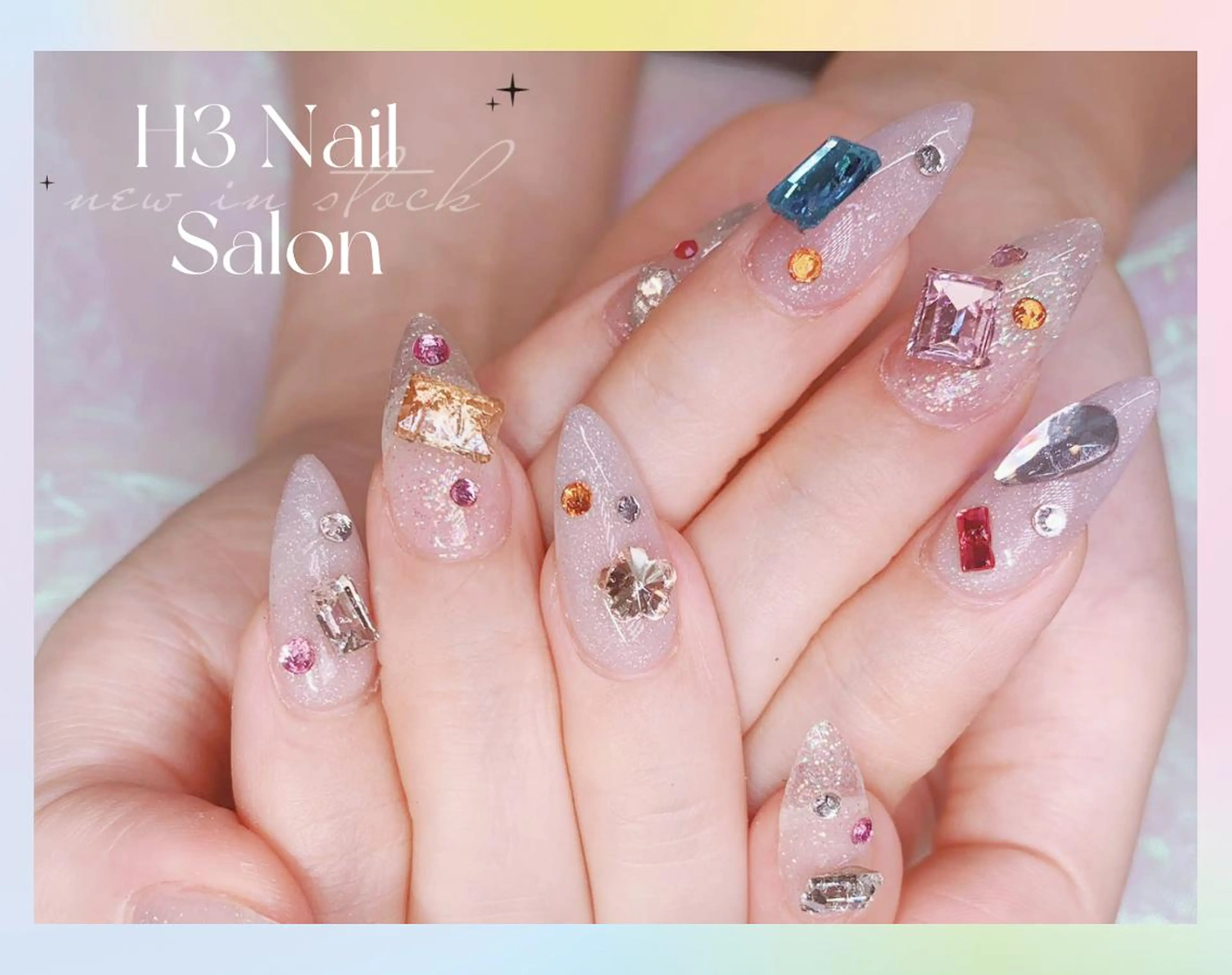 【初回ソフトジェルオフ無料】★ HAND 120分画像持込・4本やり放題 人気なチークネイル可！の写真