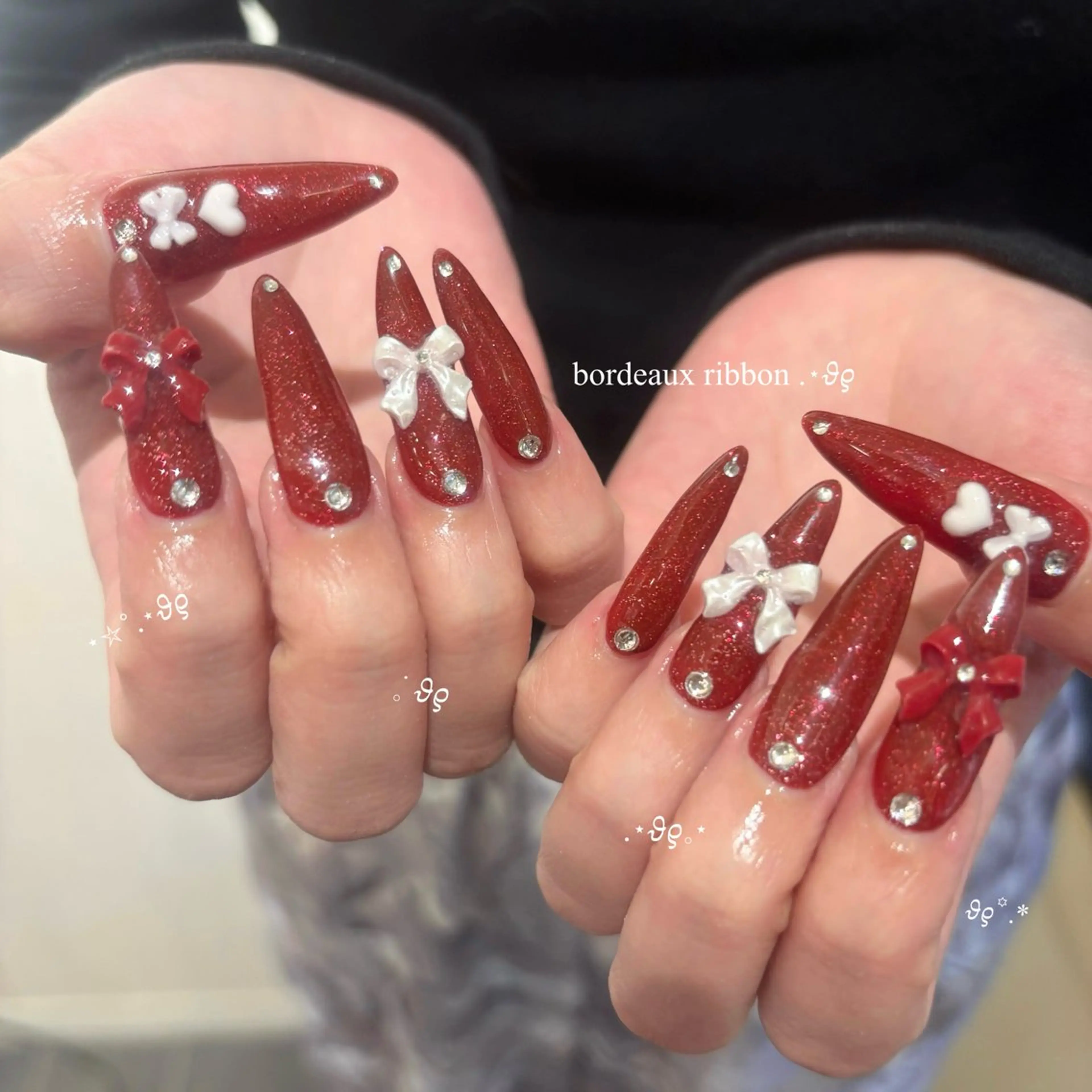 ネイル 長さ出し ハンドネイル Re:sta Rinaのネイルデザイン