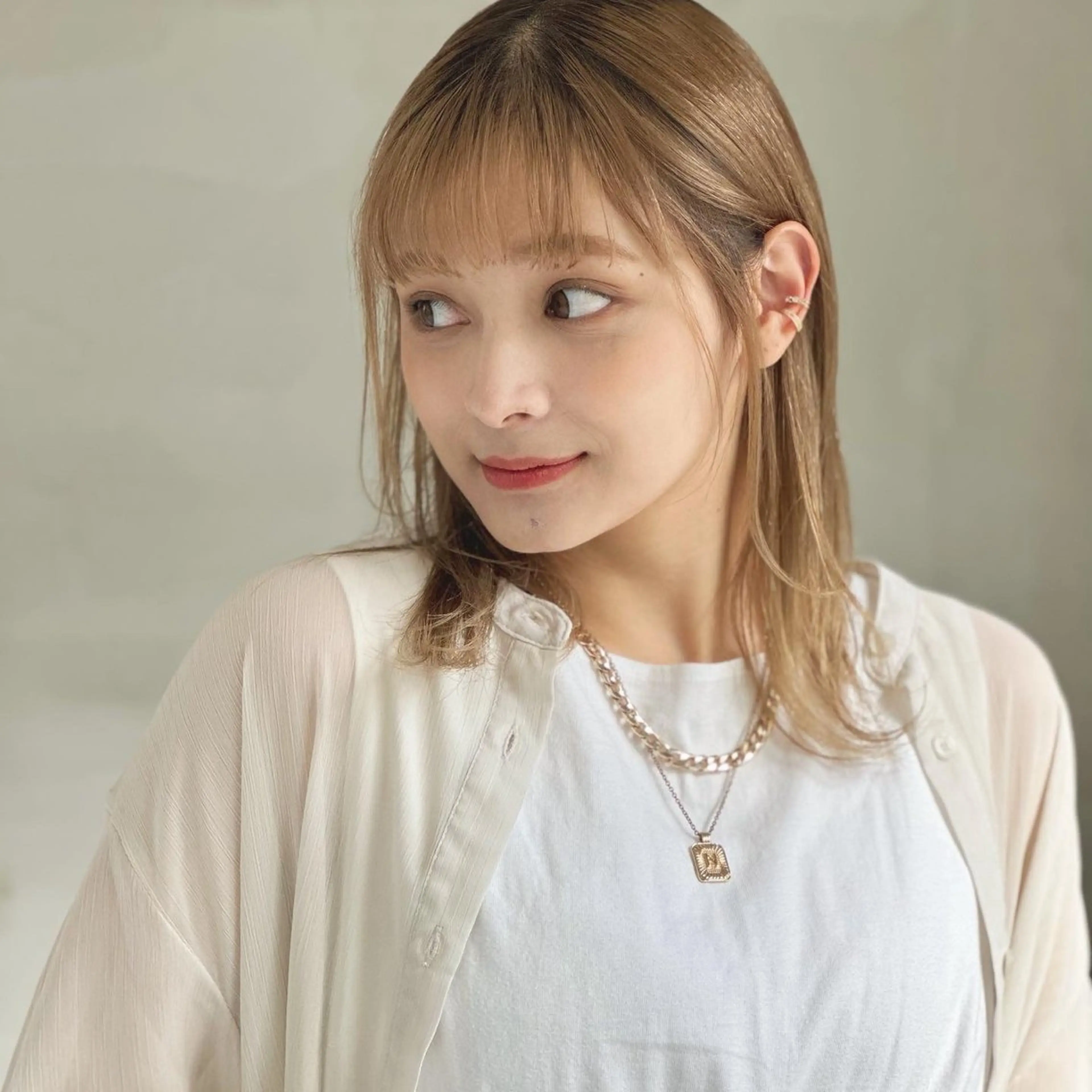 ミディアム 💙Sayaka／ NE/LO💙のヘアスタイル