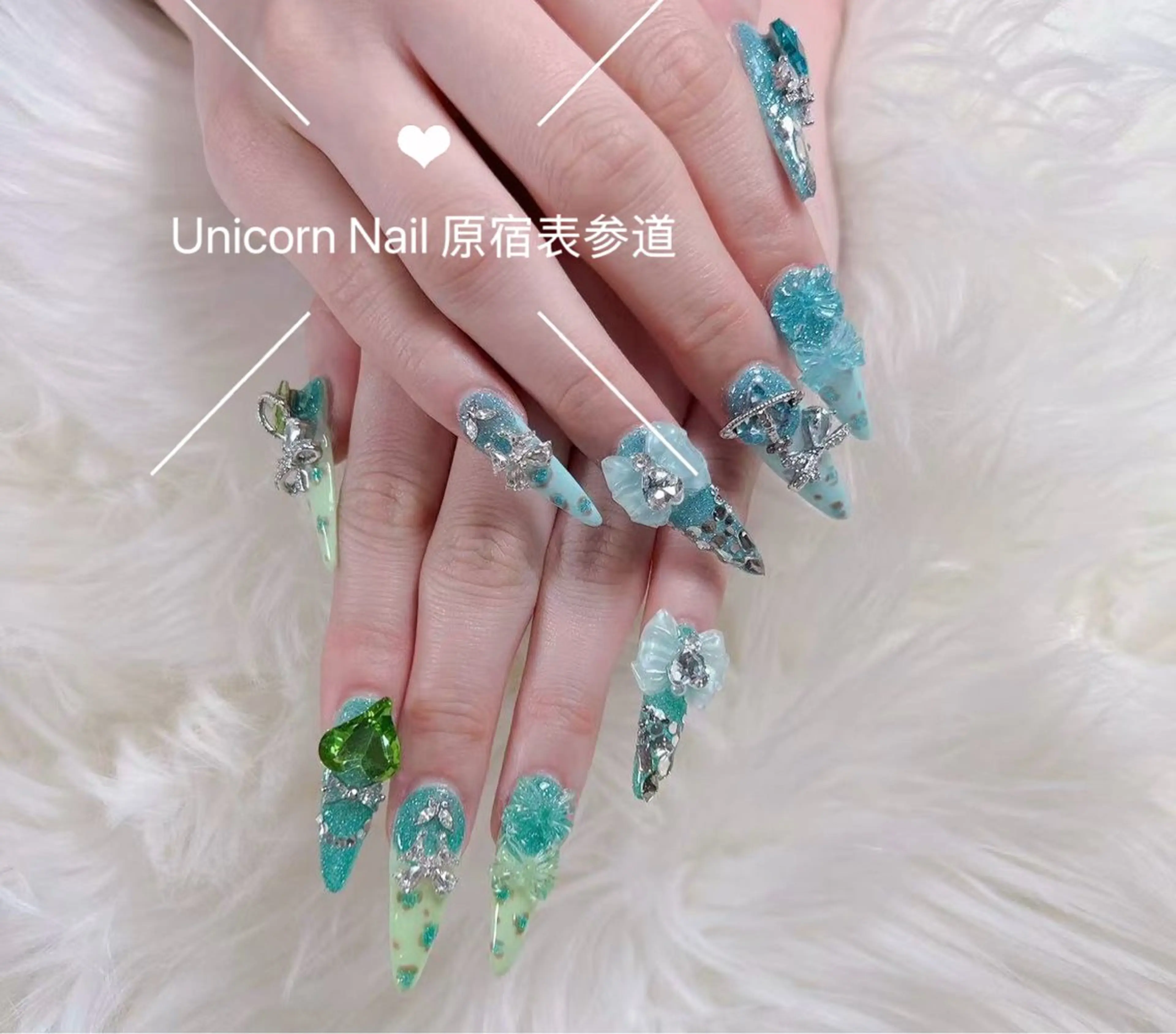 ネイル 持ち込み スカルプネイル Unicorn Nail原宿表参道のネイルデザイン