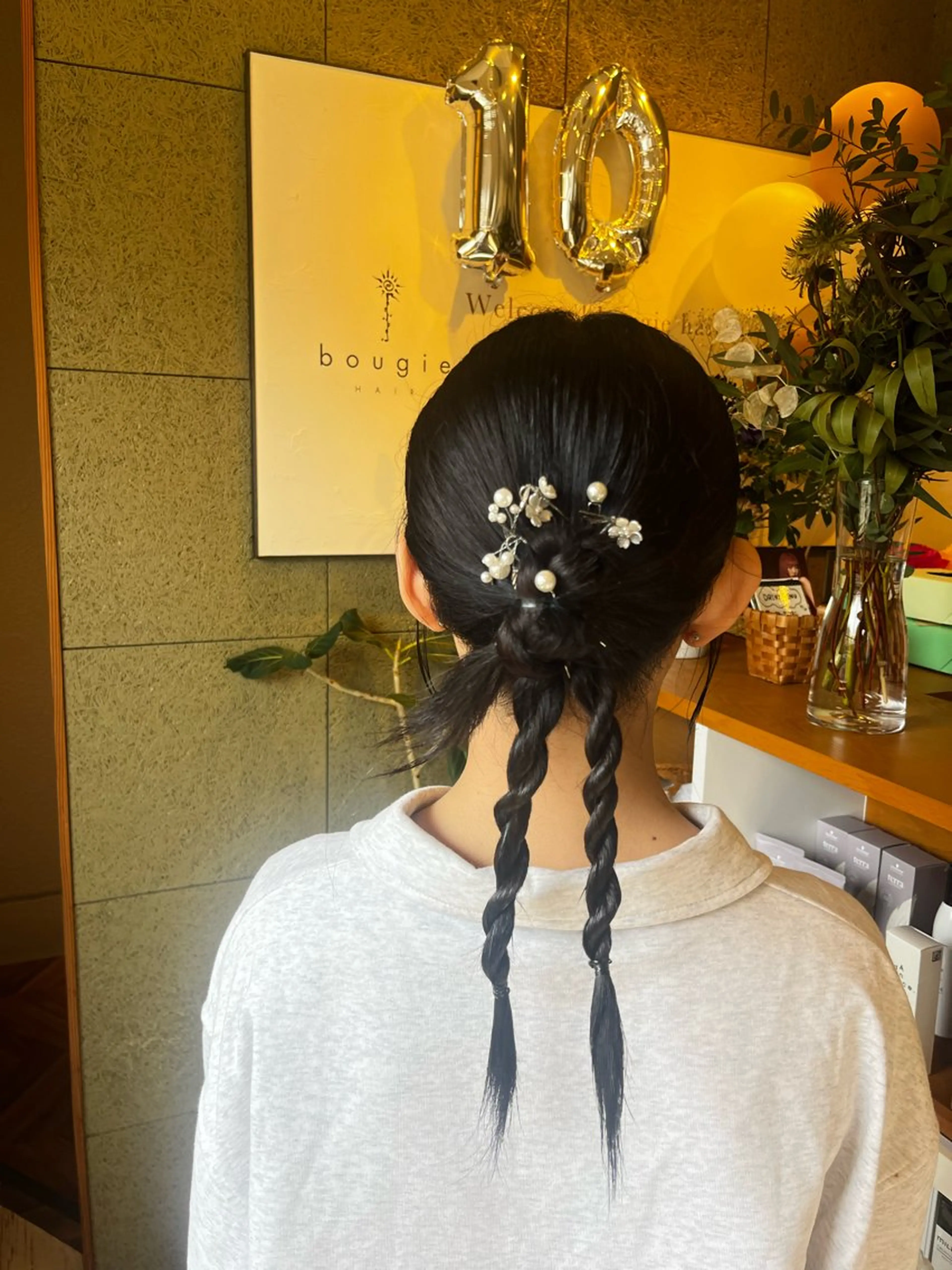 ハラちゃんカット✂︎ 透明感🩵ケアカラーのヘアスタイル