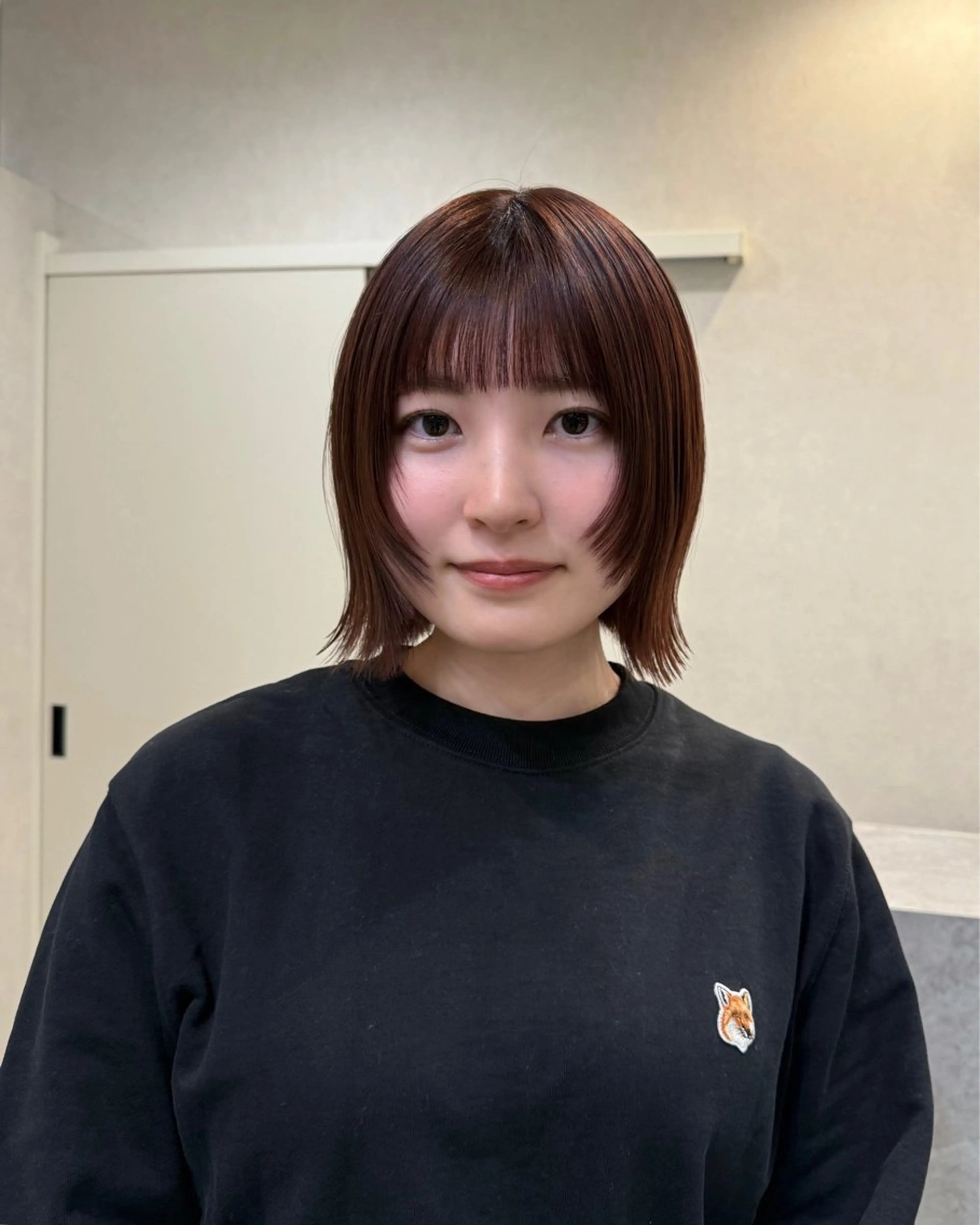 ショート 顔周りカット 山元 くるみのヘアスタイル