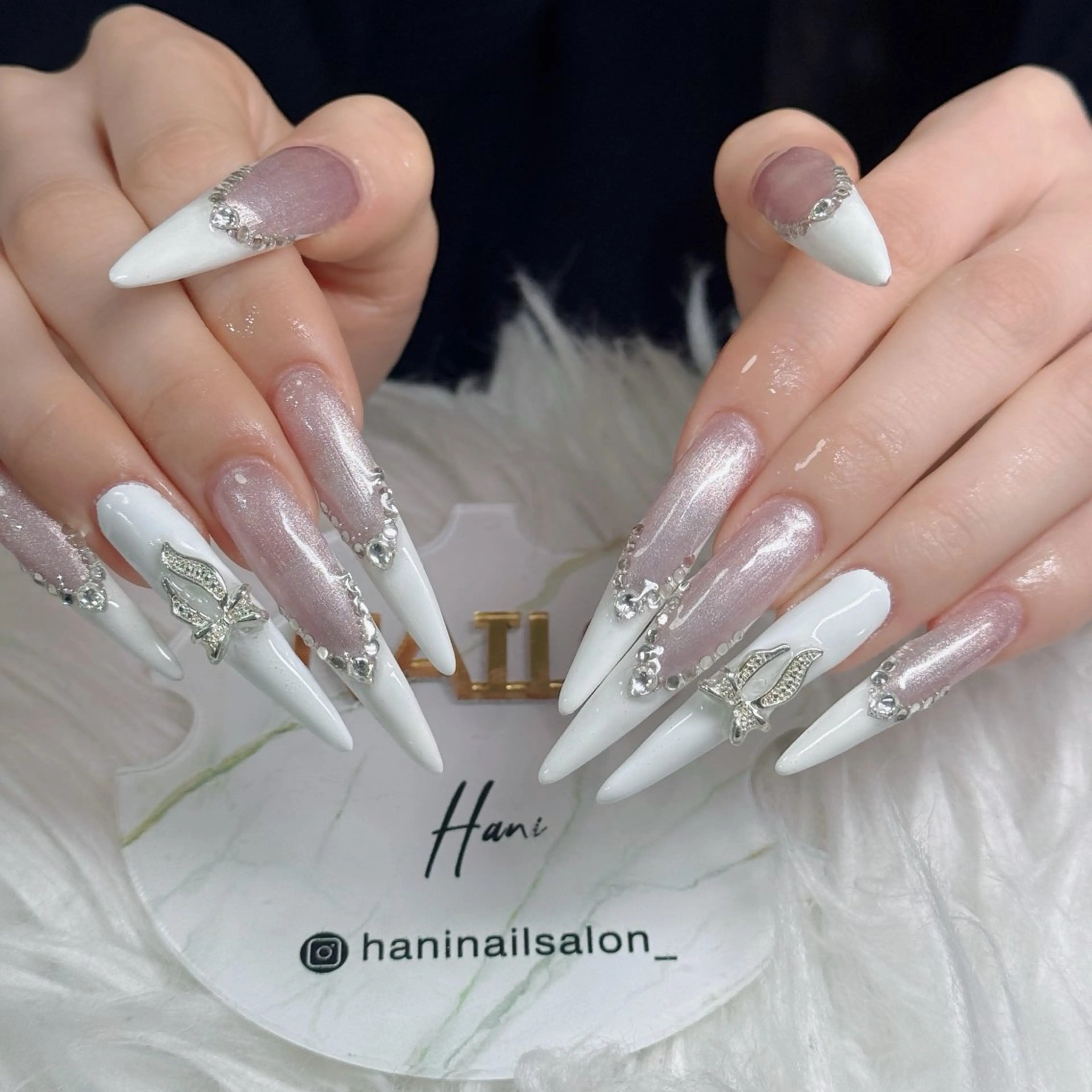 ネイル フットネイル フレンチネイル グラデーション 韓国ネイル ロングネイル ハンドネイル Hani Nail Salonのネイルデザイン