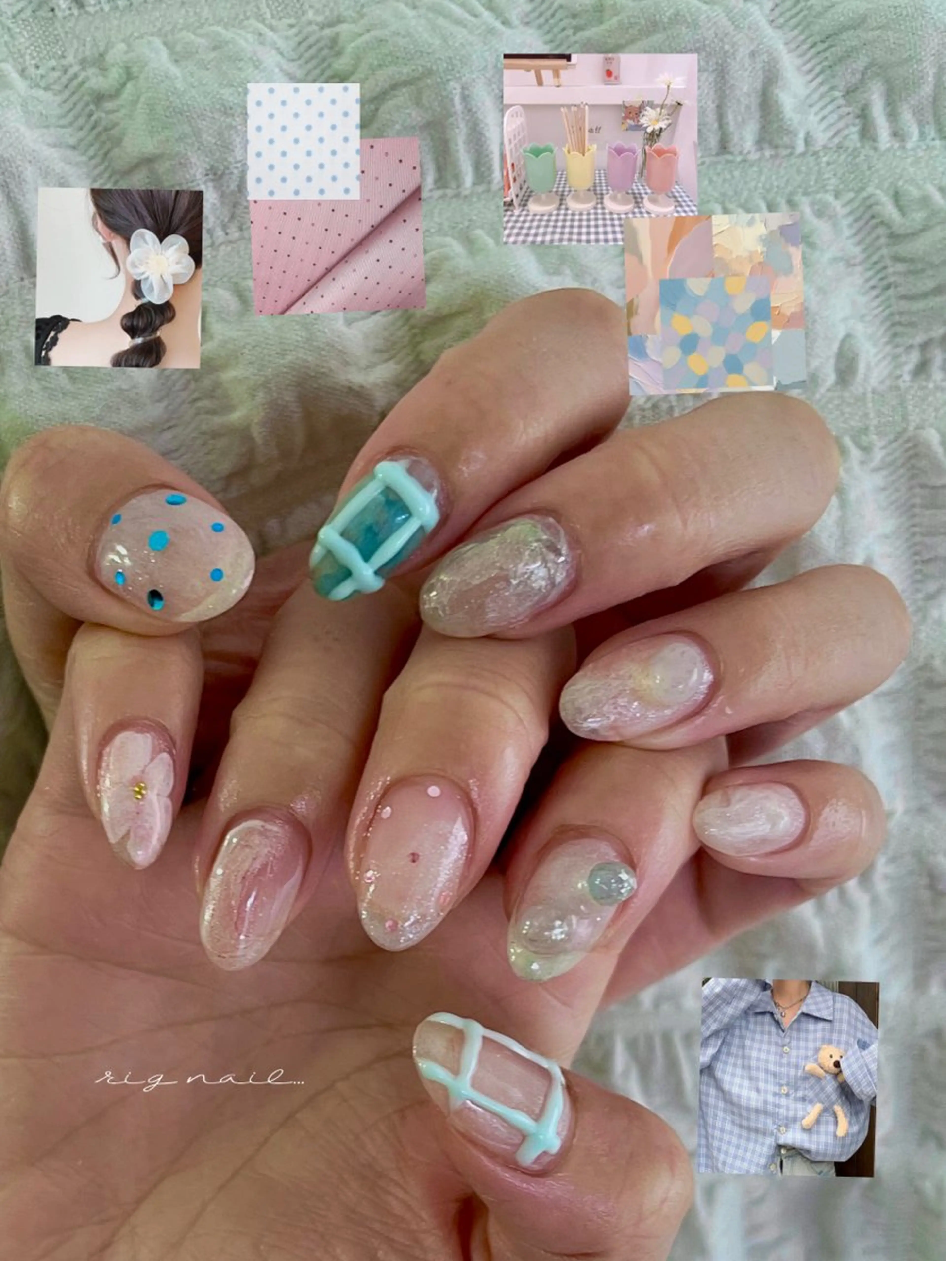 ネイル ハンドネイル rig nail草加店所属・松本 紋世のネイルデザイン