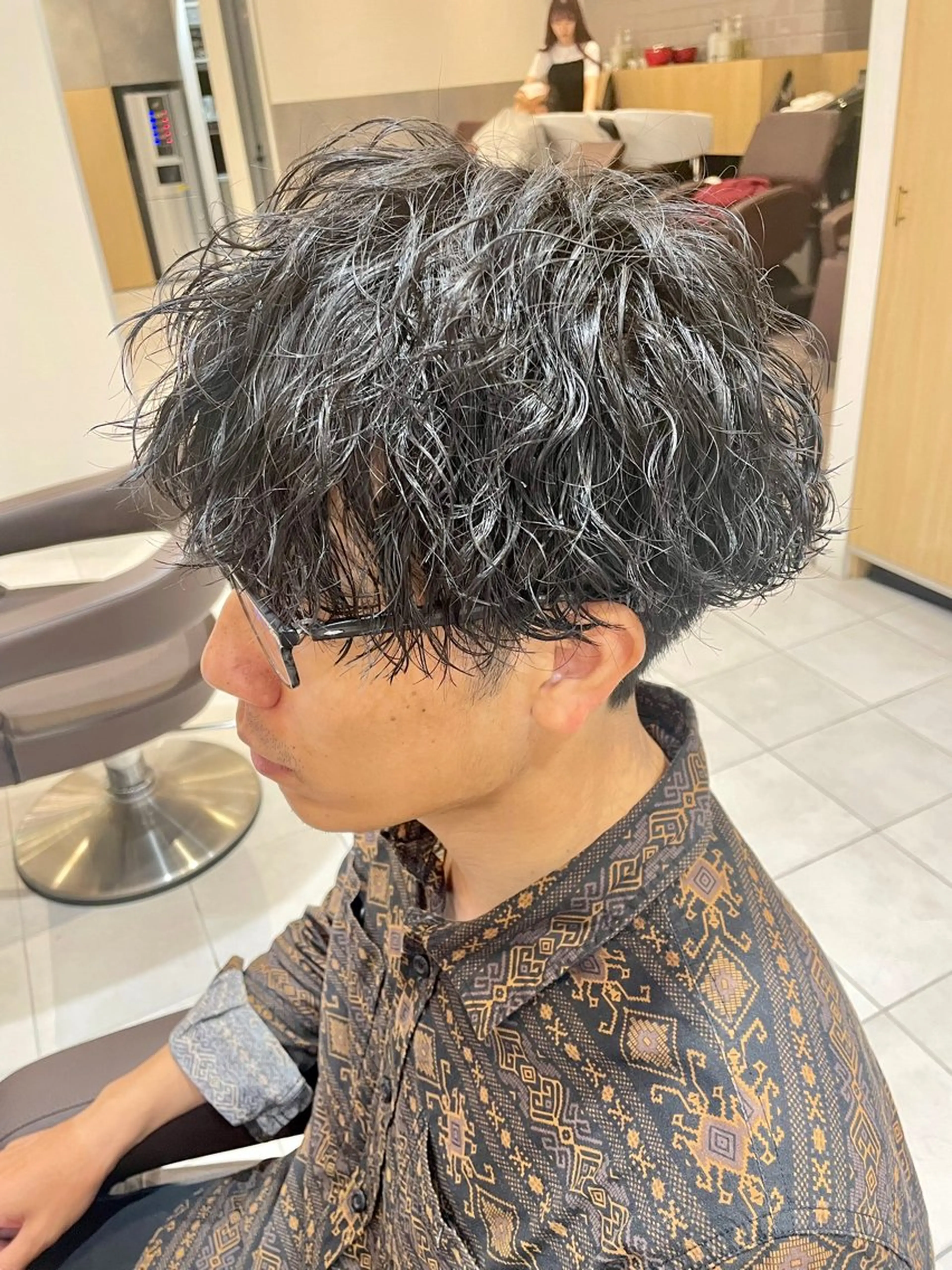 パーマ メンズ メンズパーマ カット パーマ トリートメント ヘッドスパ ヘアセット メンズパーマ特化🏅 中村　凌のヘアスタイル