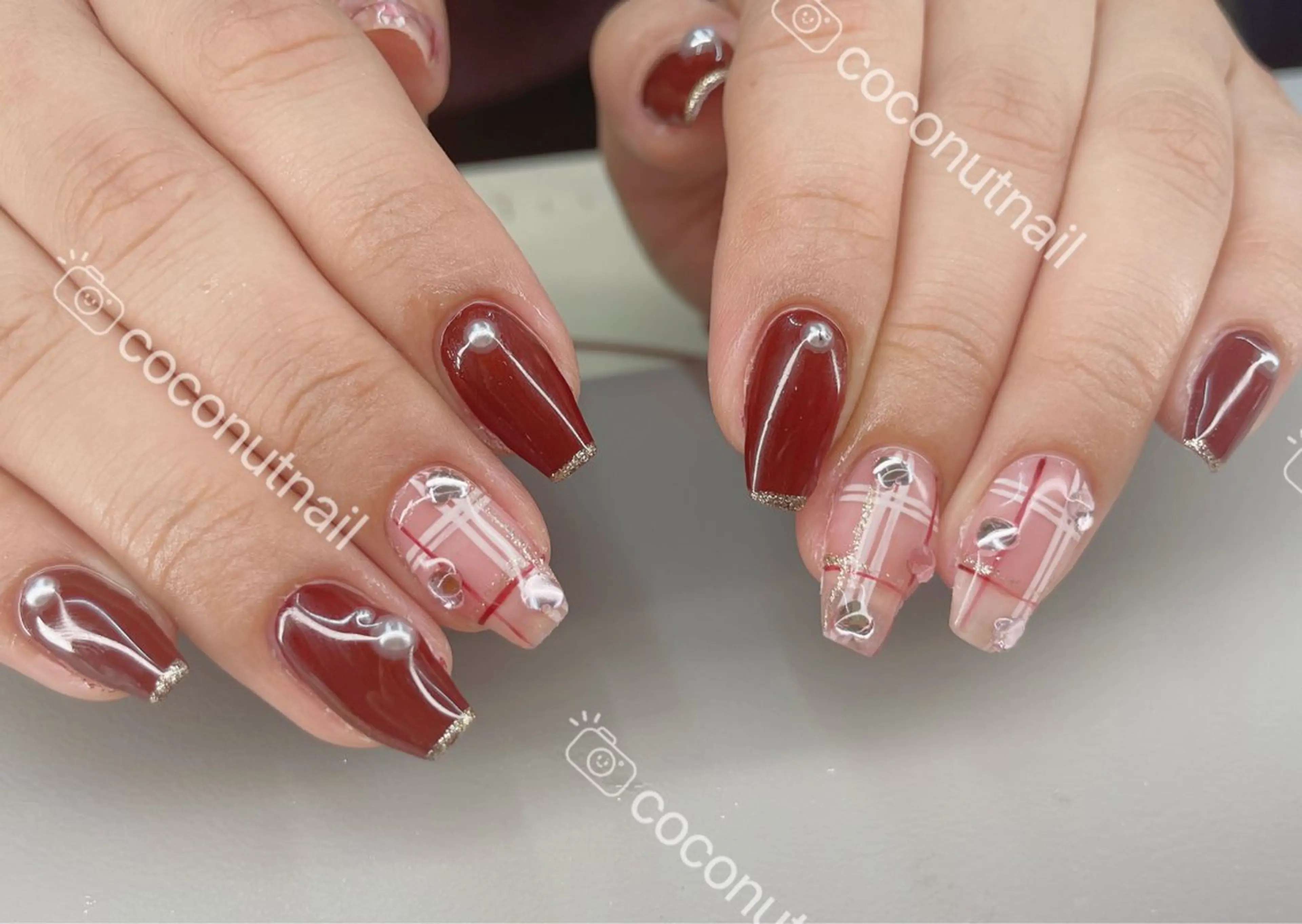 ネイル ハンドネイル 神田 ココナッツのネイルデザイン