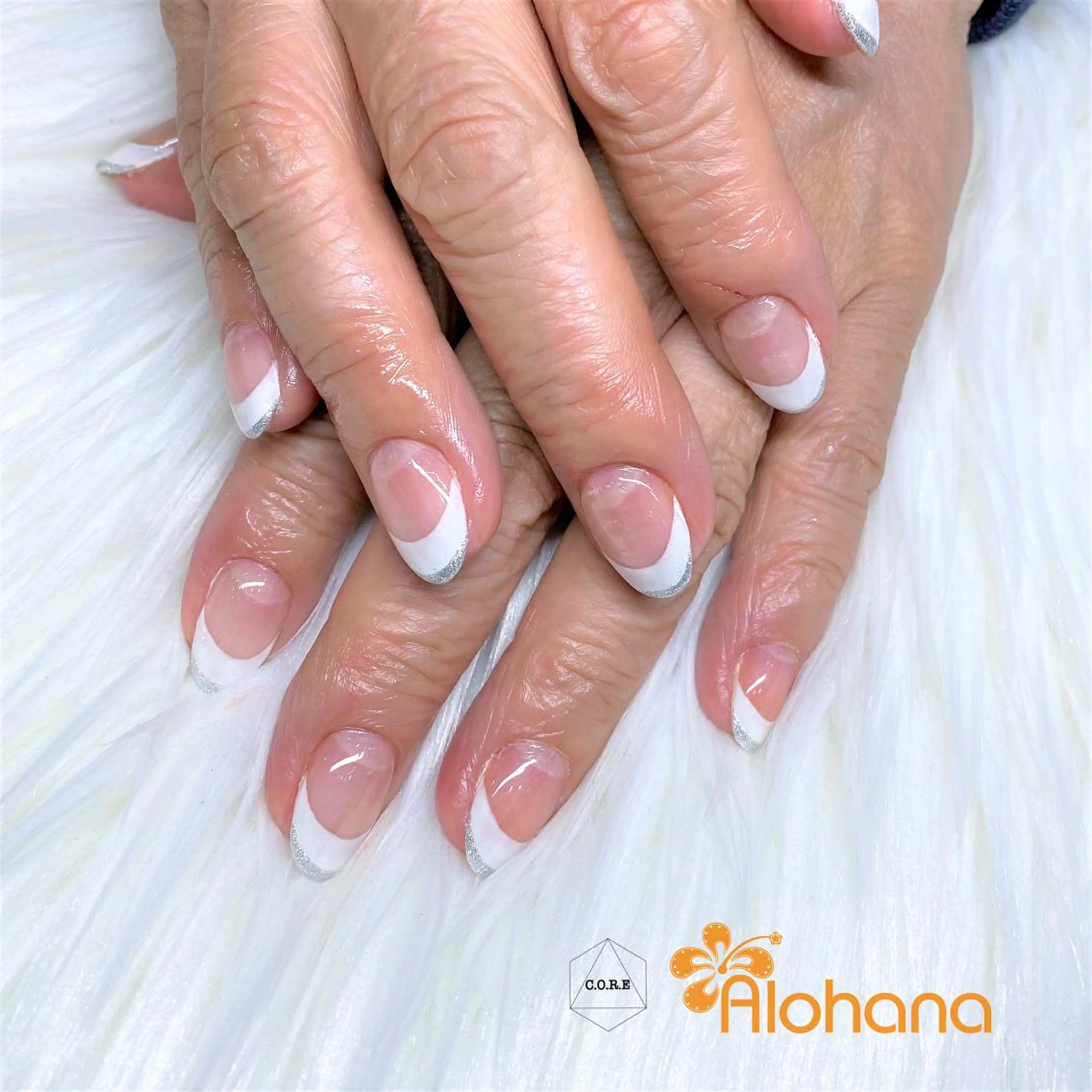 ネイル フレンチネイル ハンドネイル Alohana所属・Alohana Minaのネイルデザイン