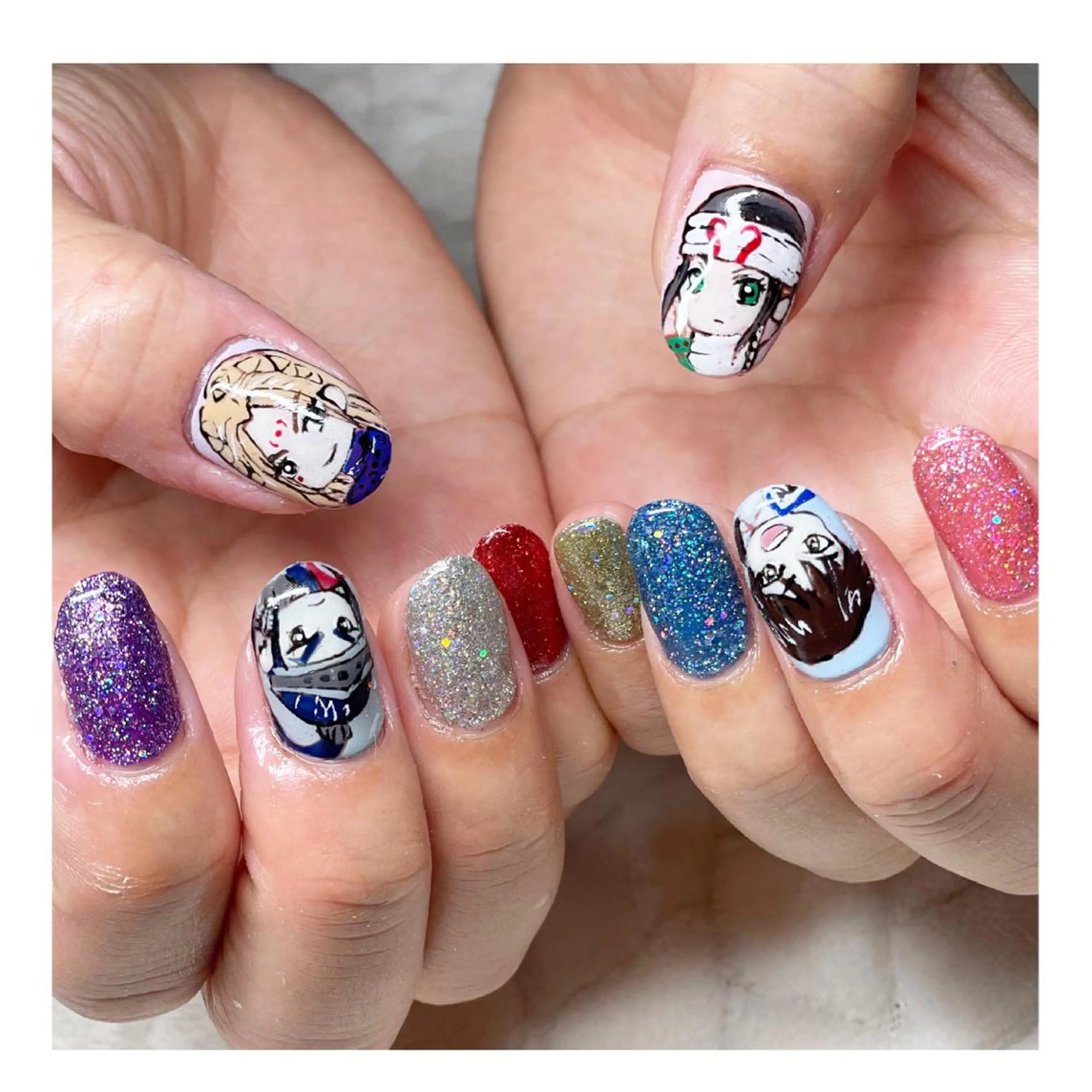 ネイル アートネイル ジェルネイル ラメ(グリッター) ハンドネイル LaLa Peach 福岡のマツエク・マツパデザイン