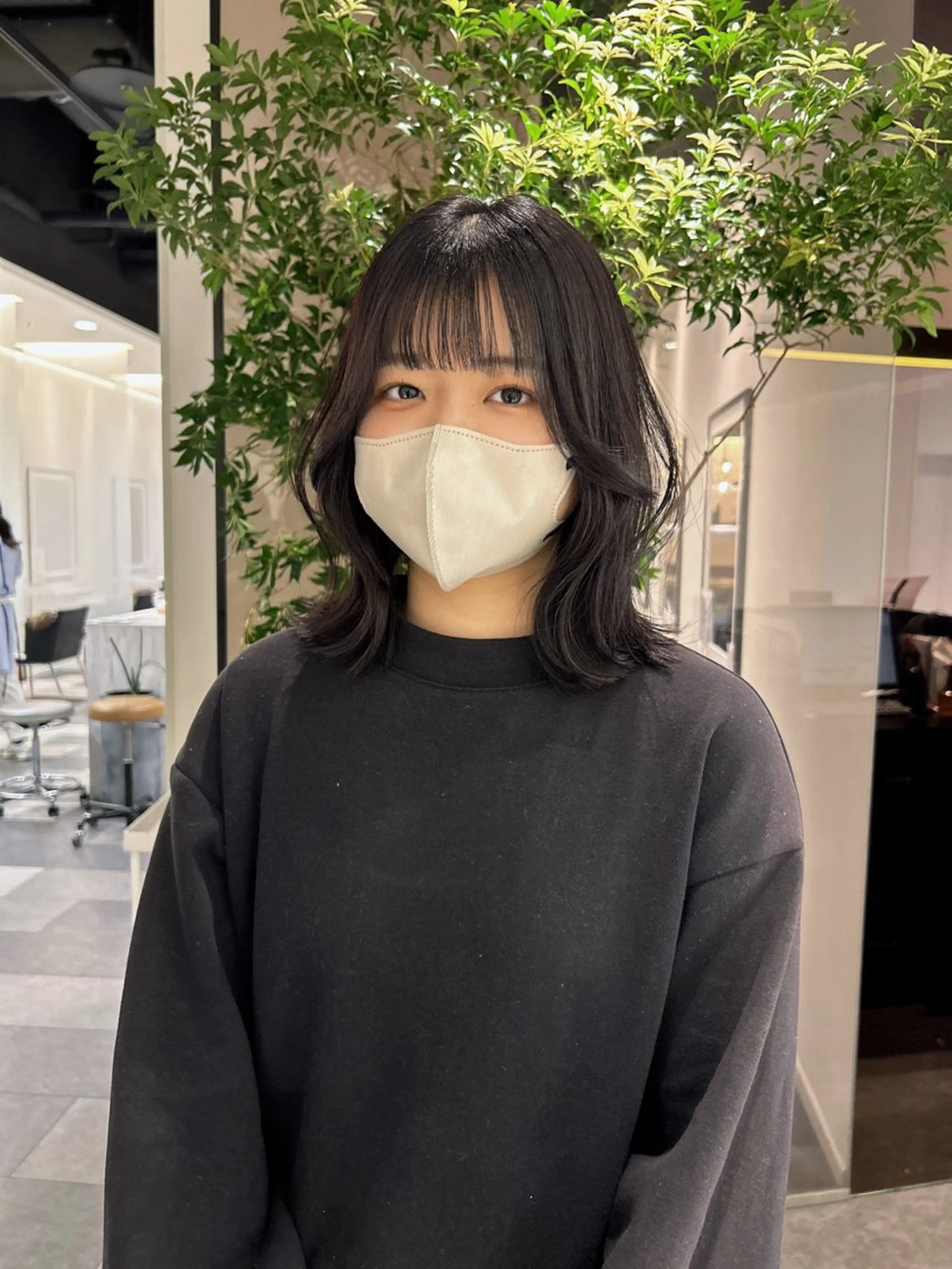 ミディアム ミディアムレイヤー ボブ くびれヘア 髪質改善 レイヤーカット 美髪矯正/ 伊藤 更のヘアスタイル