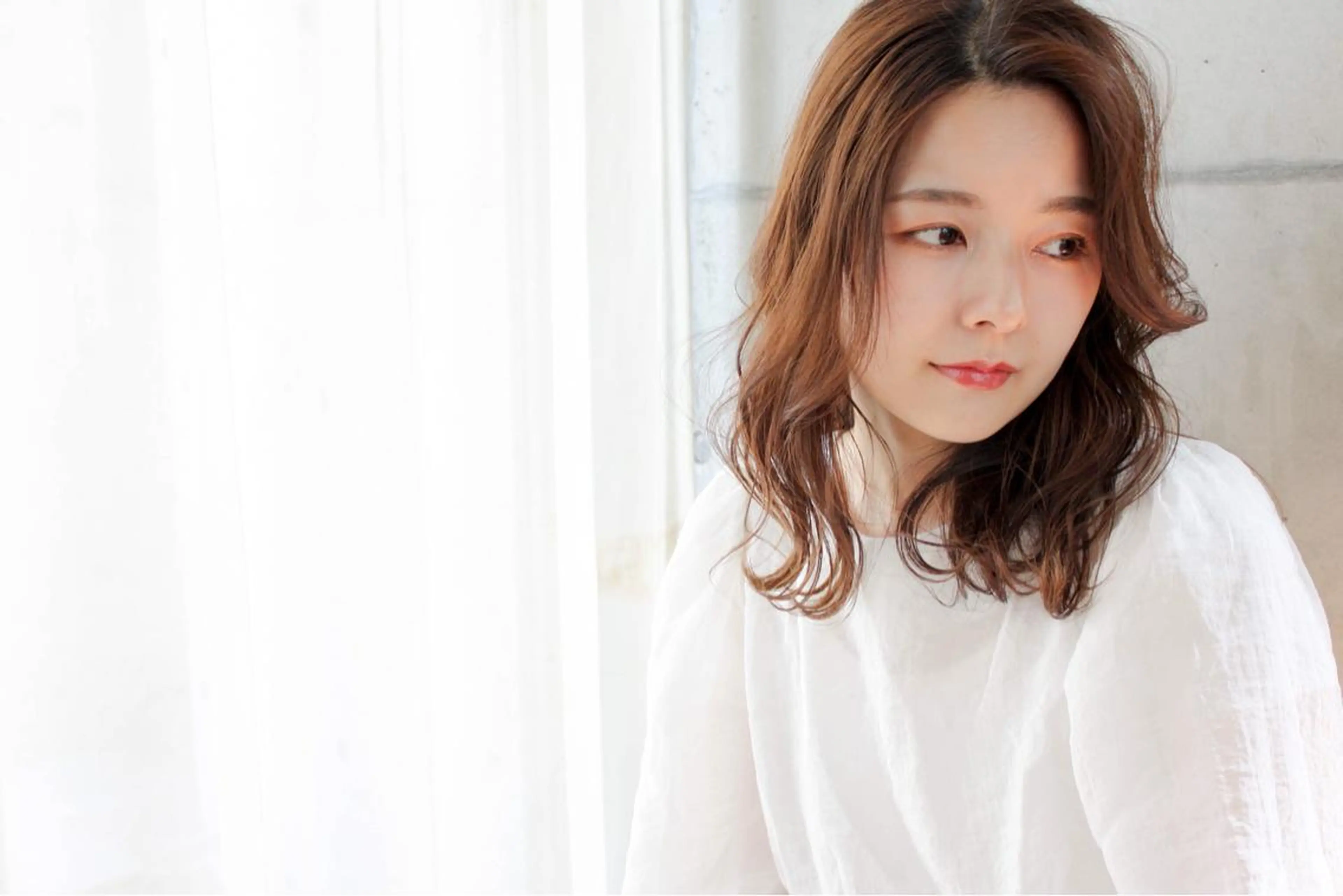 セミロング カラー ヘアカラー nagisa /縮毛矯正のヘアスタイル