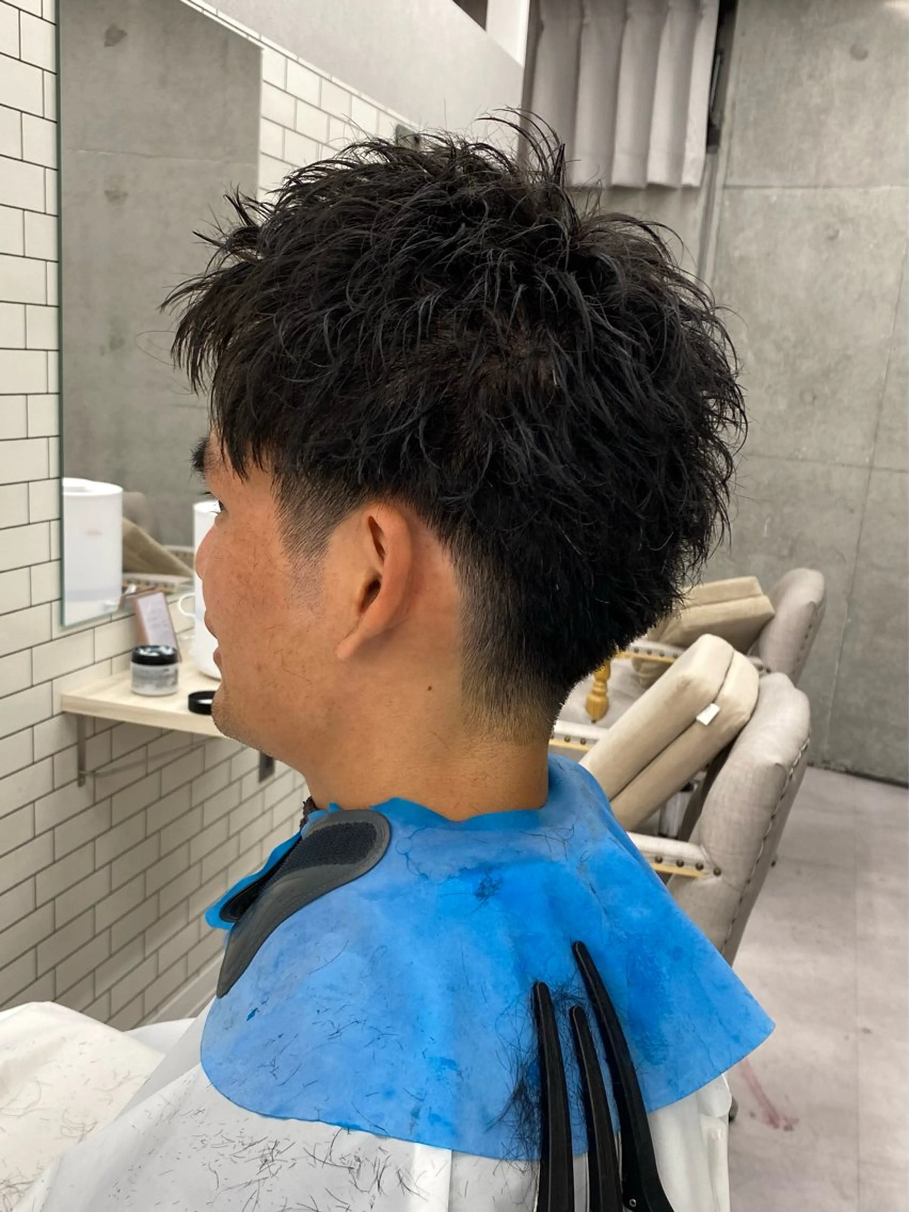 （受付停止）メンズショートカットモデル（刈り上げブロックあり）の写真