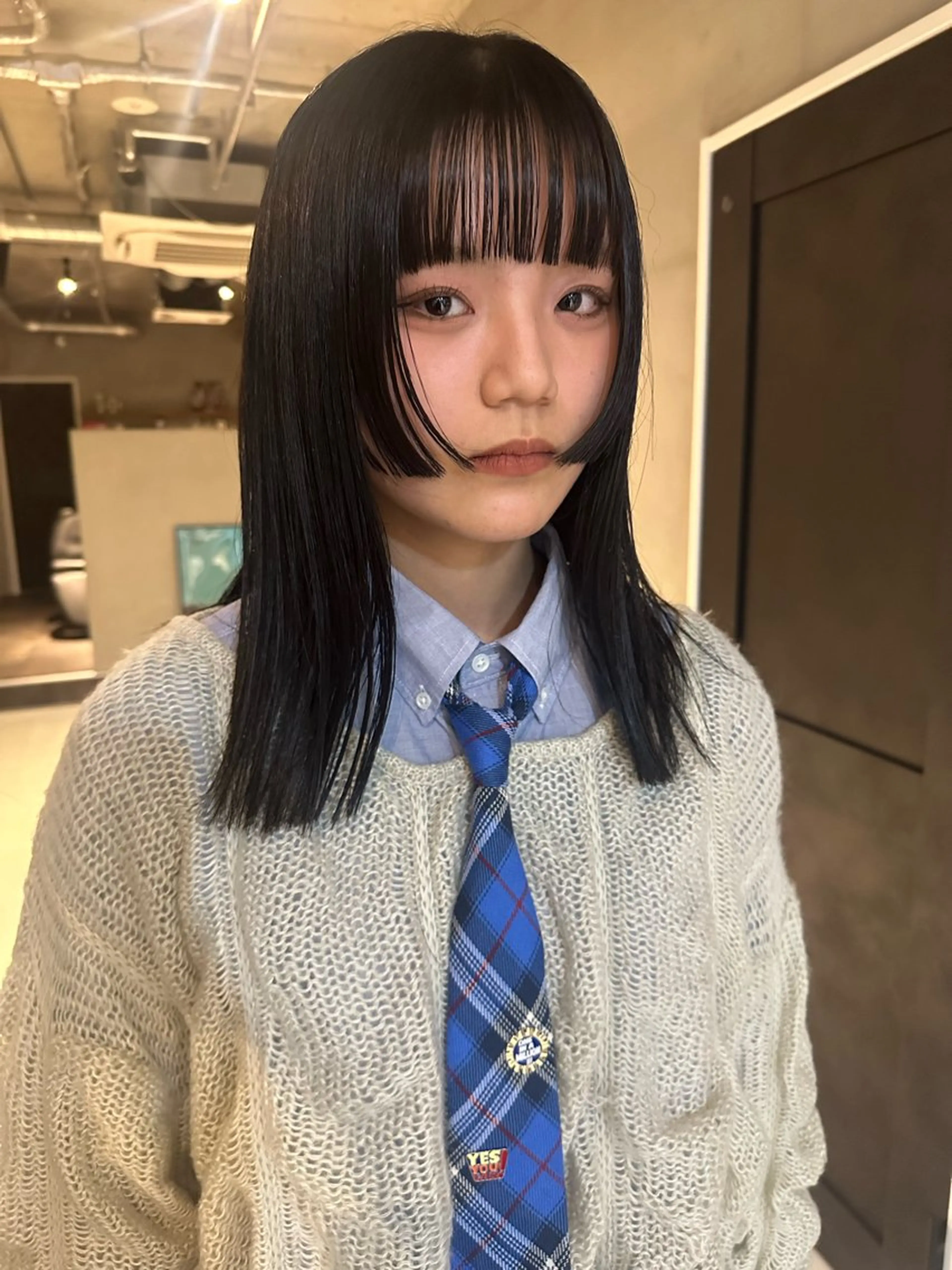 ミディアム カラー 斎藤祐樹 /レイヤー/パーマのヘアスタイル