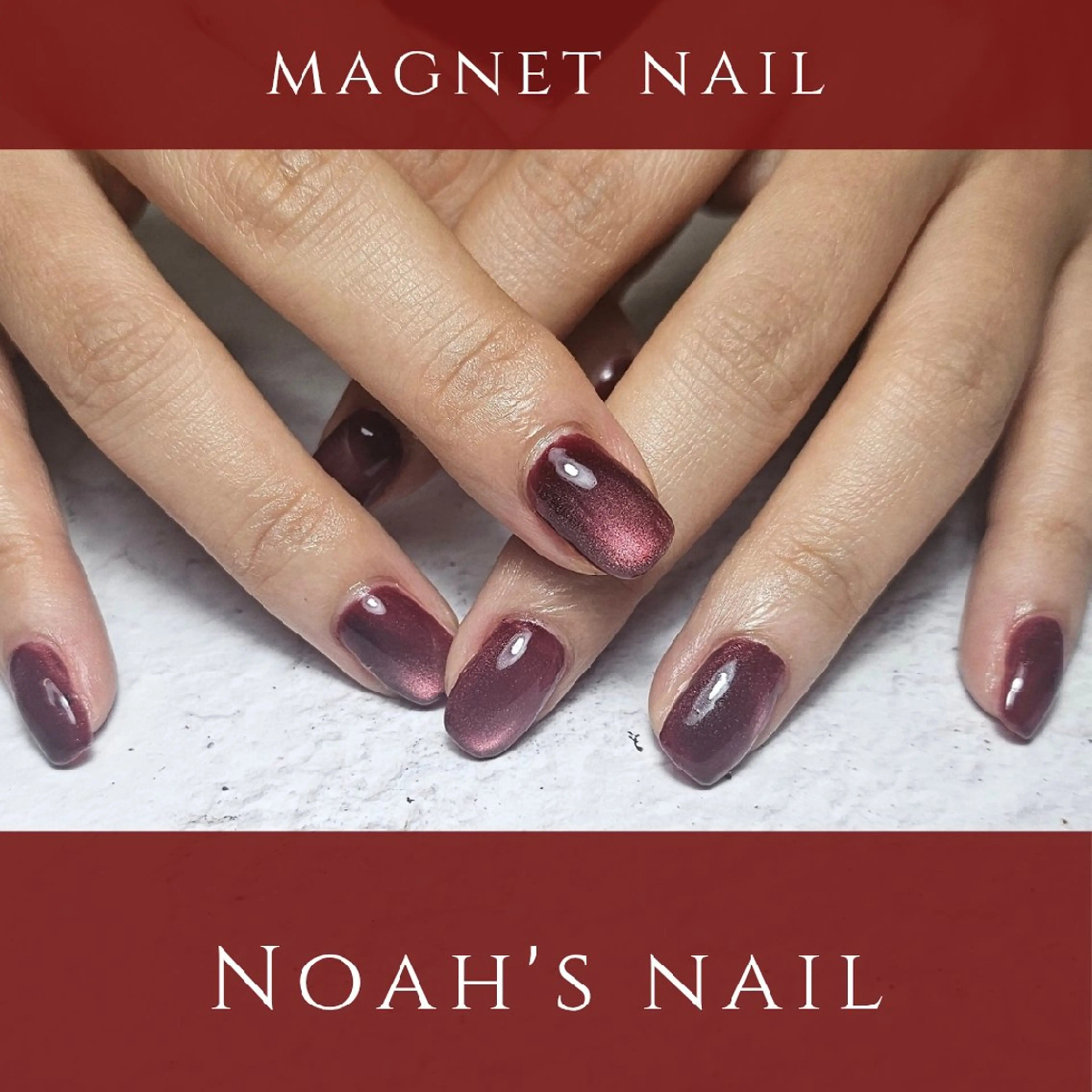 ネイル ボルドー ハンドネイル Noah'snail   のネイルデザイン