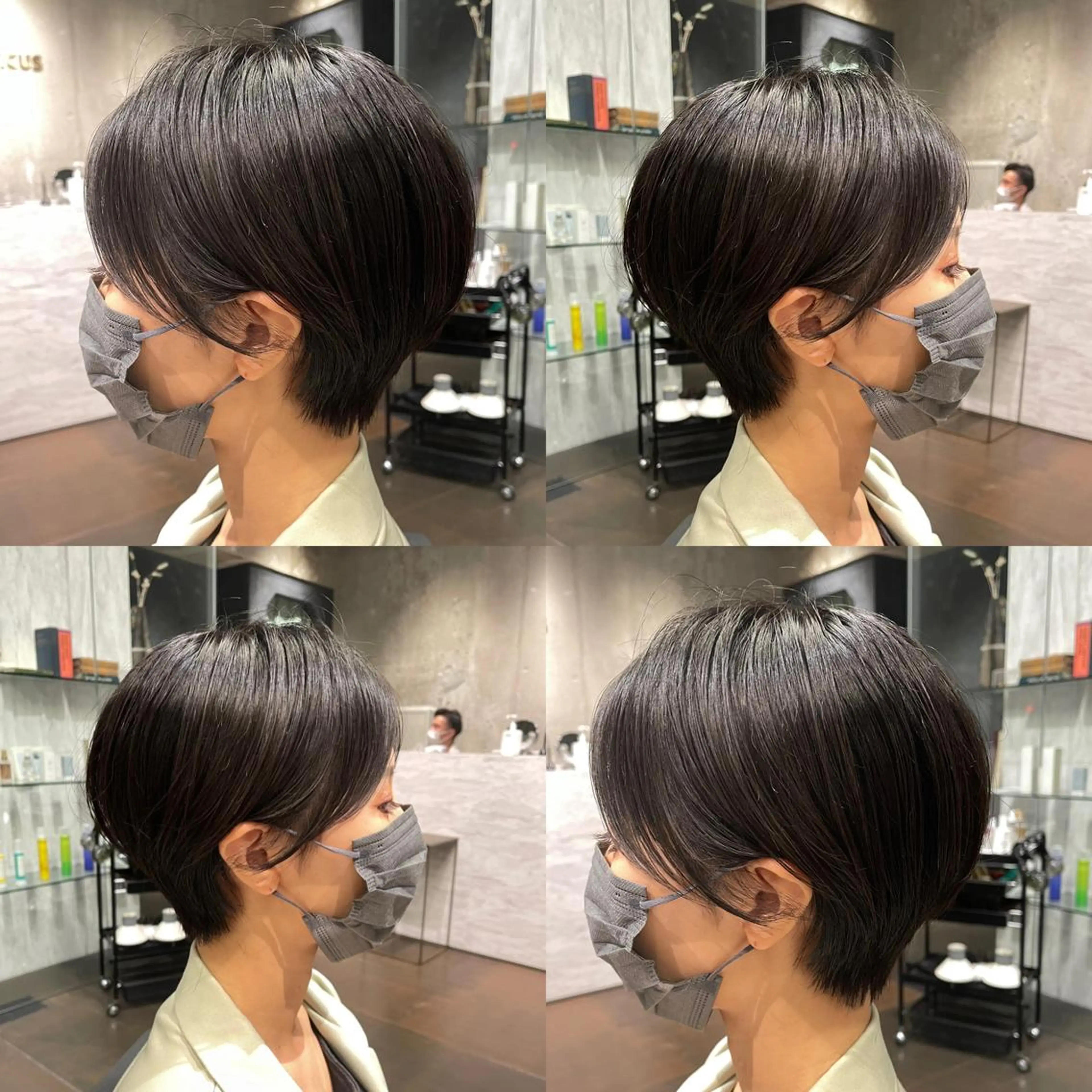 ショート レイヤー特化/小顔顔 周り/セノ/表参道のヘアスタイル