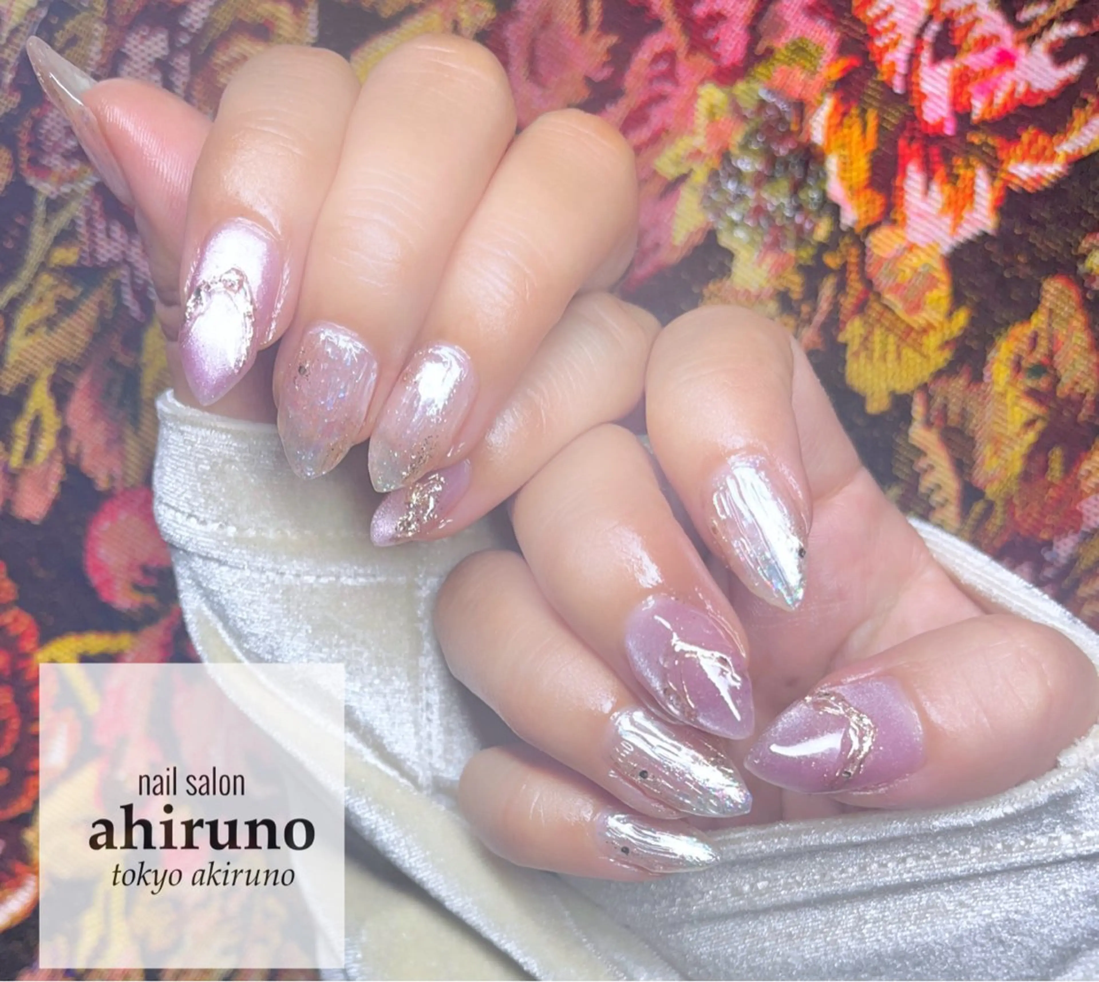 ネイル マグネットネイル ミラーネイル ピンク ハンドネイル ａｈｉｒｕｎｏ ✿ ｙｕiのネイルデザイン