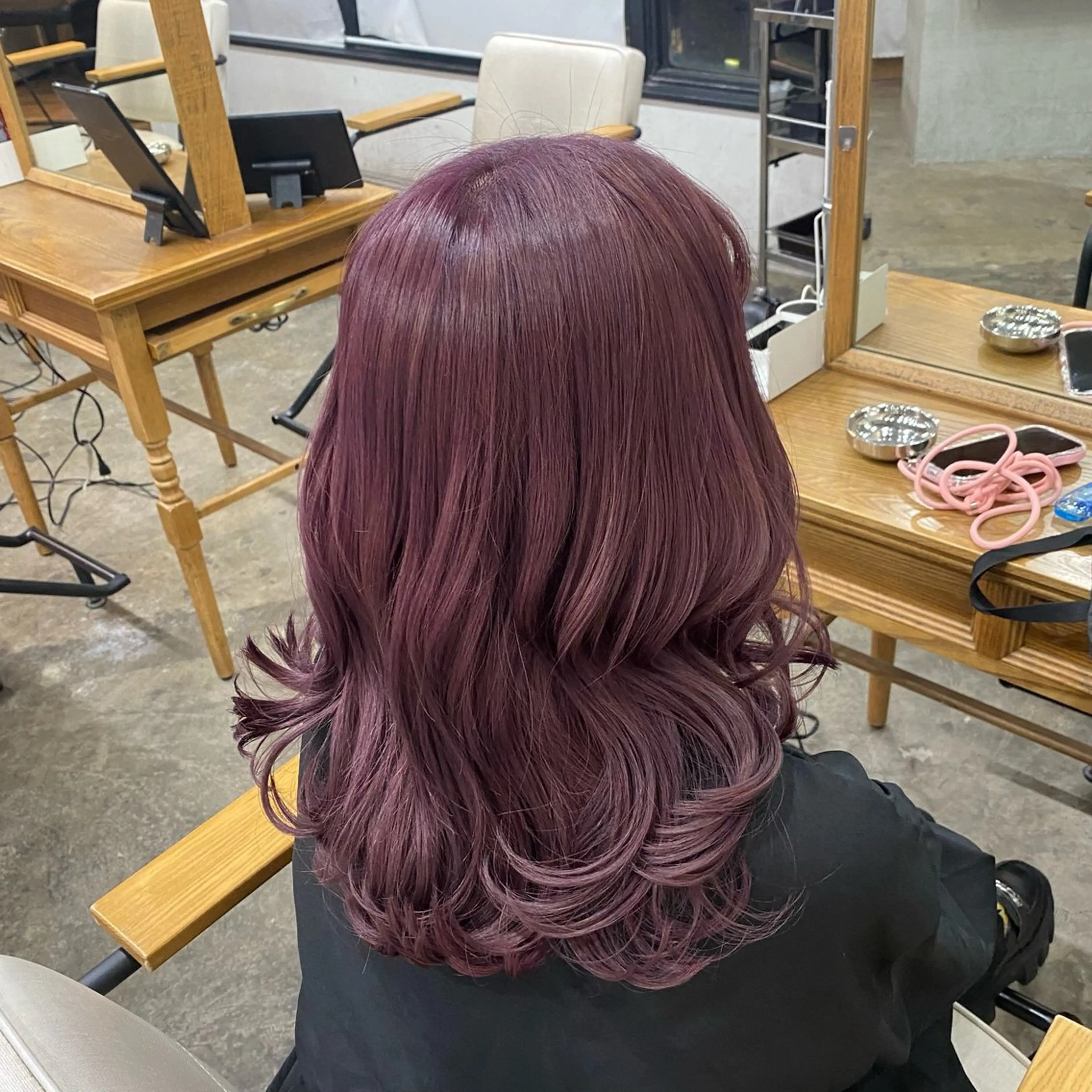 セミロング カラー ヘアカラー トリートメント 透明感ワンカラー梅田 ダブルカラー/川上のヘアスタイル
