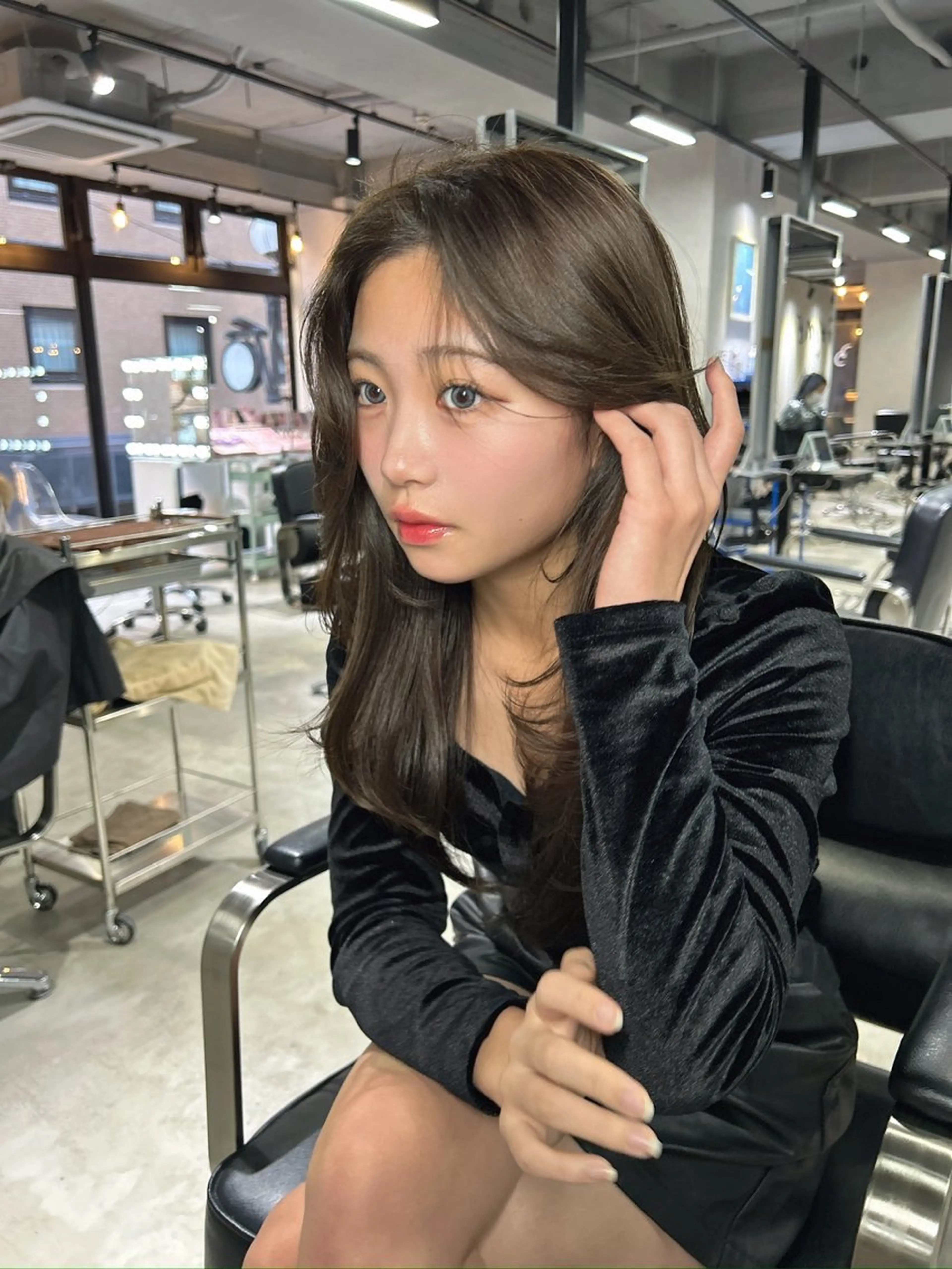 ロング 韓国風ヘア レイヤーカット カット 髪質改善大阪/ 酸性縮毛矯正/ゆうとのヘアスタイル