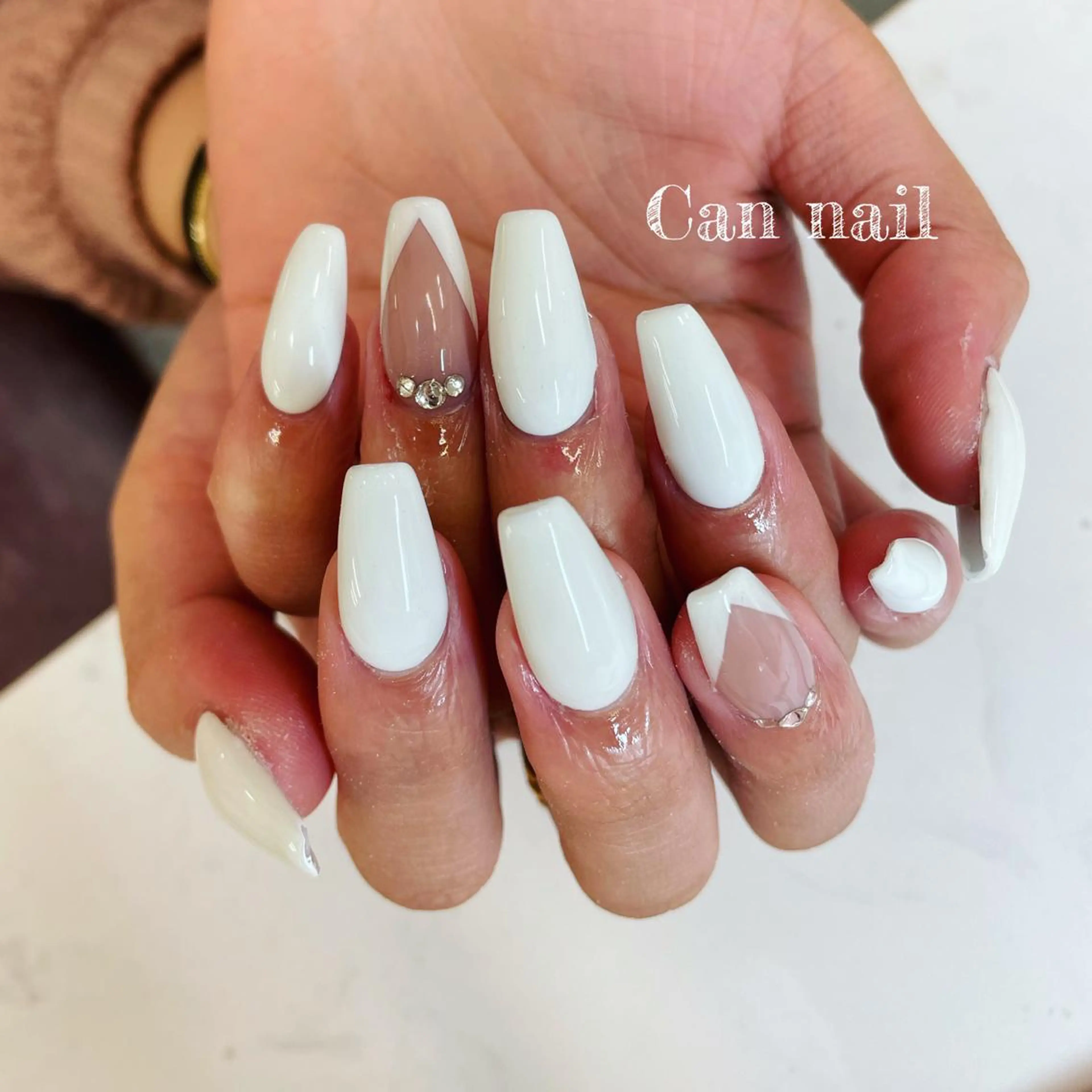 ロング ネイル アートネイル ワンカラーネイル スカルプネイル Parfum パルファンのネイルデザイン