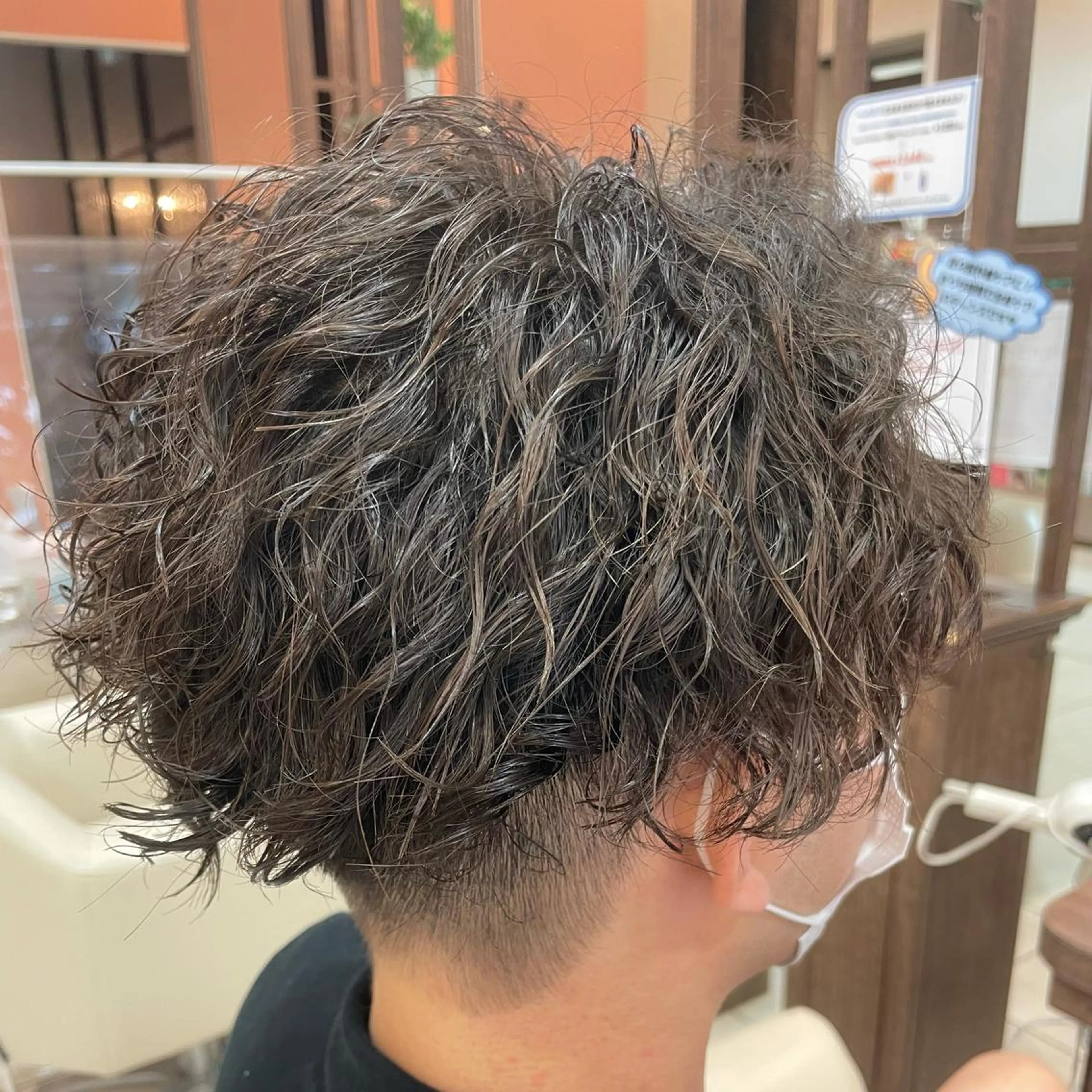 ショート パーマ メンズ センターパート メンズパーマ カット パーマ 大澤　裕貴 【メンズカット】のヘアスタイル