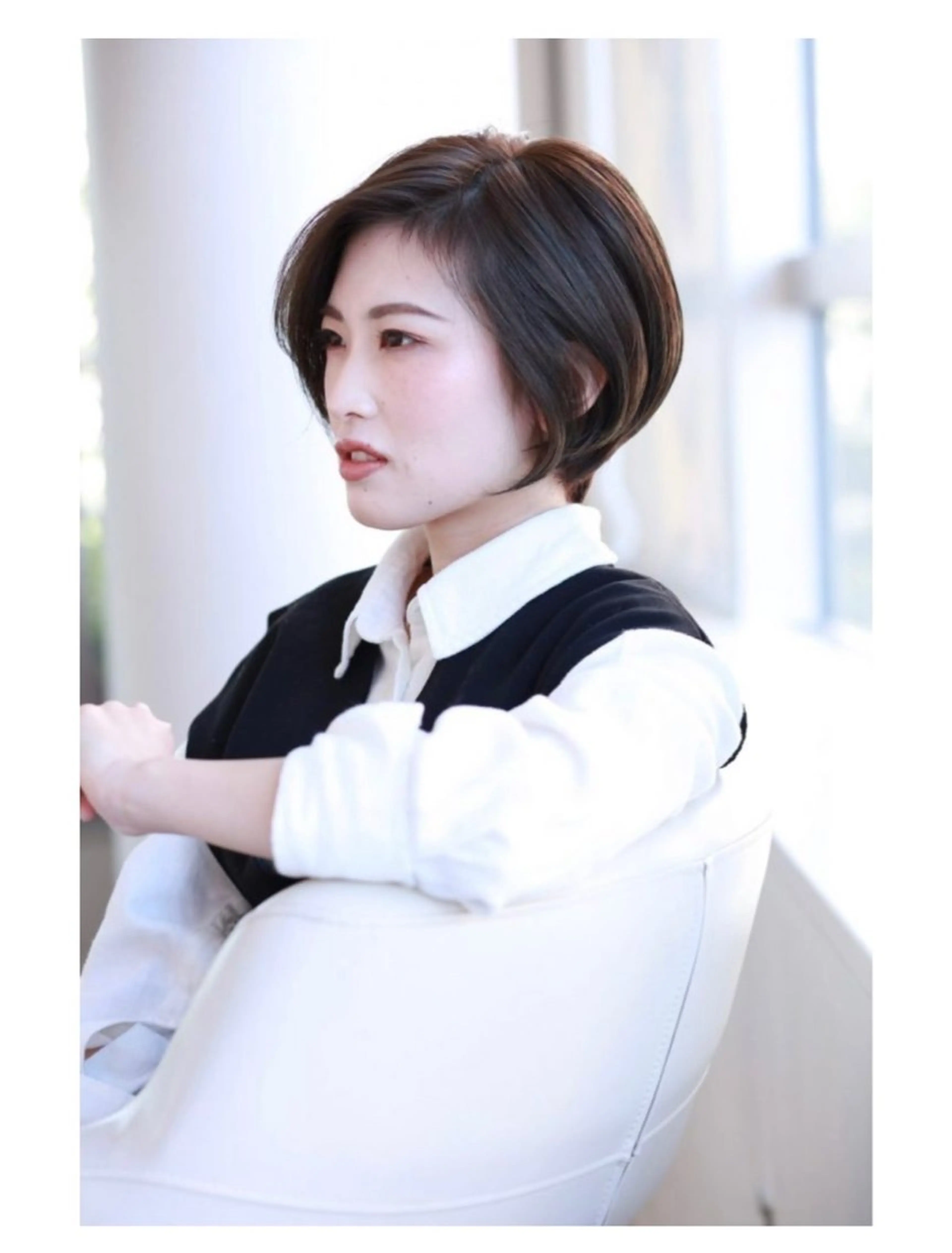 ショート ショートボブ ボブ ショートヘア CHAINE所属・濱岡 寧々花のヘアスタイル